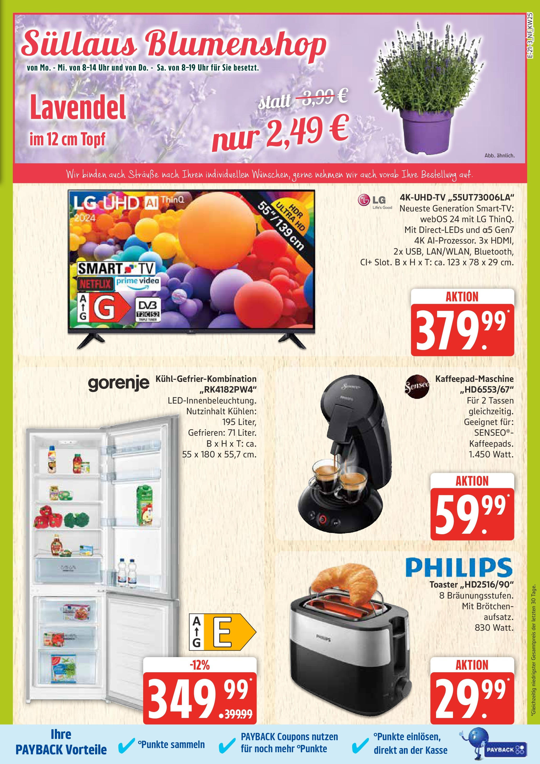 Marktkauf - Marktkauf: Wochenangebote (ab 15.06.2025) » Angebote online | Seite: 21 | Produkte: Philips, Gorenje, Toaster, Lavendel