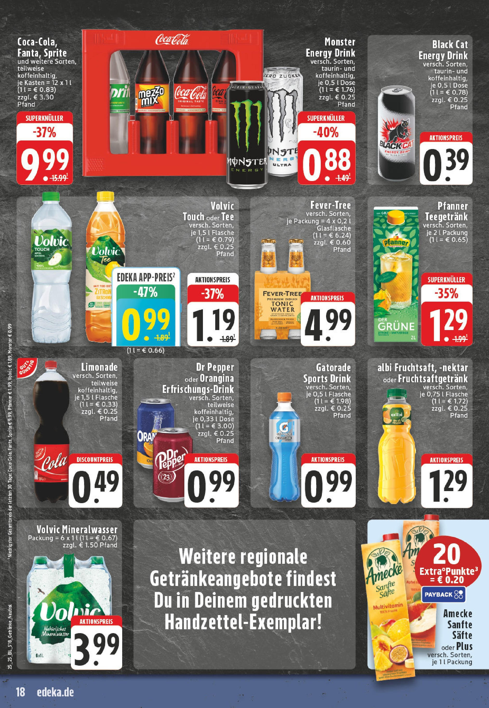Edeka prospekt Winterberg-Zueschen	 (ab 15.06.2025) » Angebote Online | Seite: 18 | Produkte: Sprite, Cola, Mineralwasser, Zucker