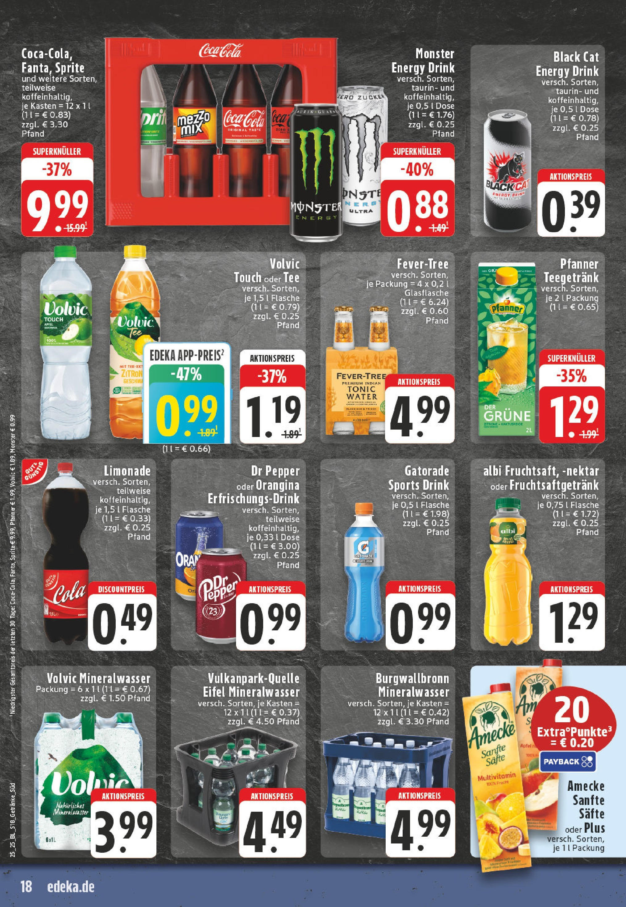 Edeka prospekt Köln	 (ab 15.06.2025) » Angebote Online | Seite: 18 | Produkte: Energy, Limonade, Mineralwasser, Zucker