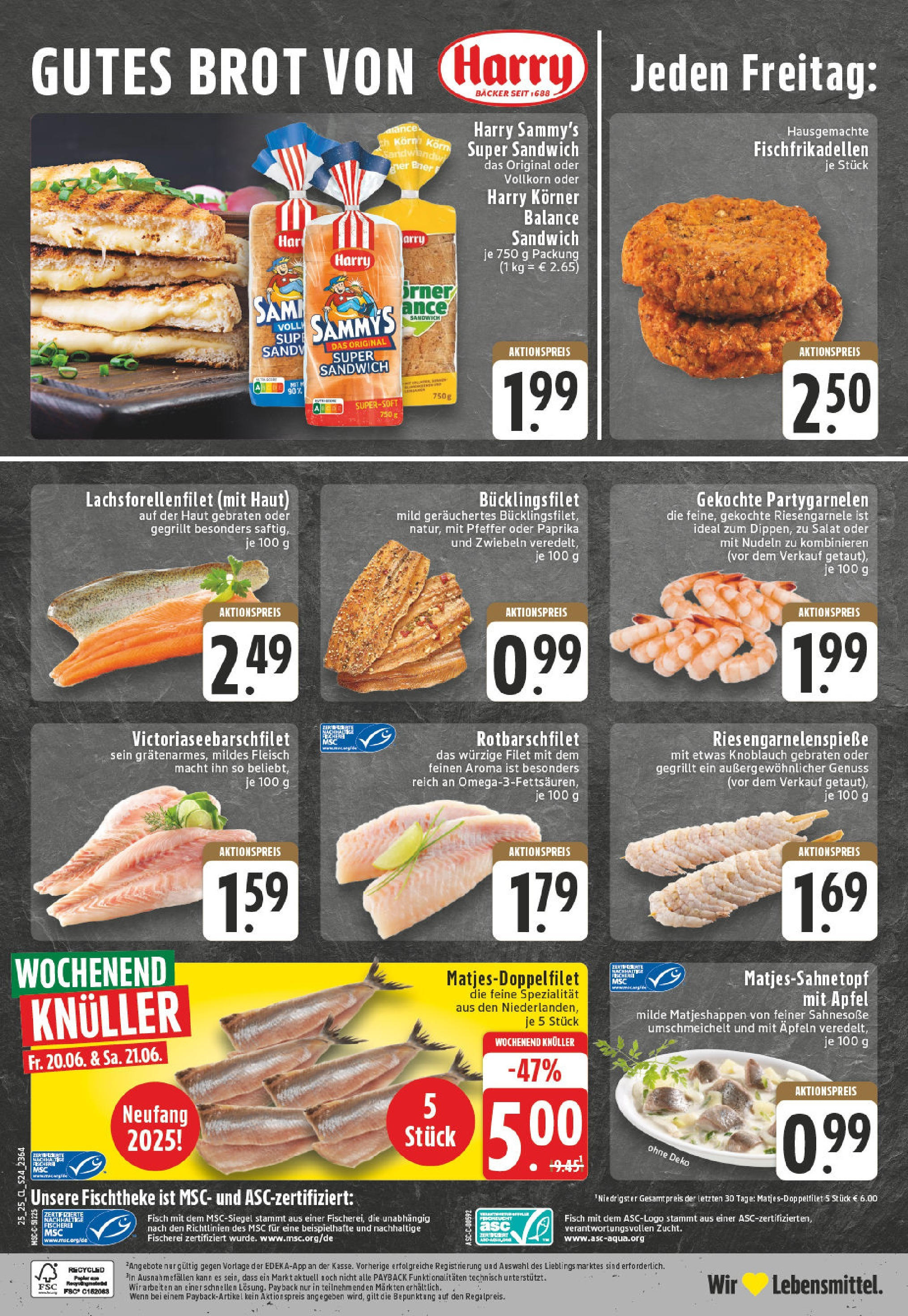 Edeka prospekt Essen	 (ab 15.06.2025) » Angebote Online | Seite: 24 | Produkte: Fisch, Knoblauch, Nudeln, Fleisch