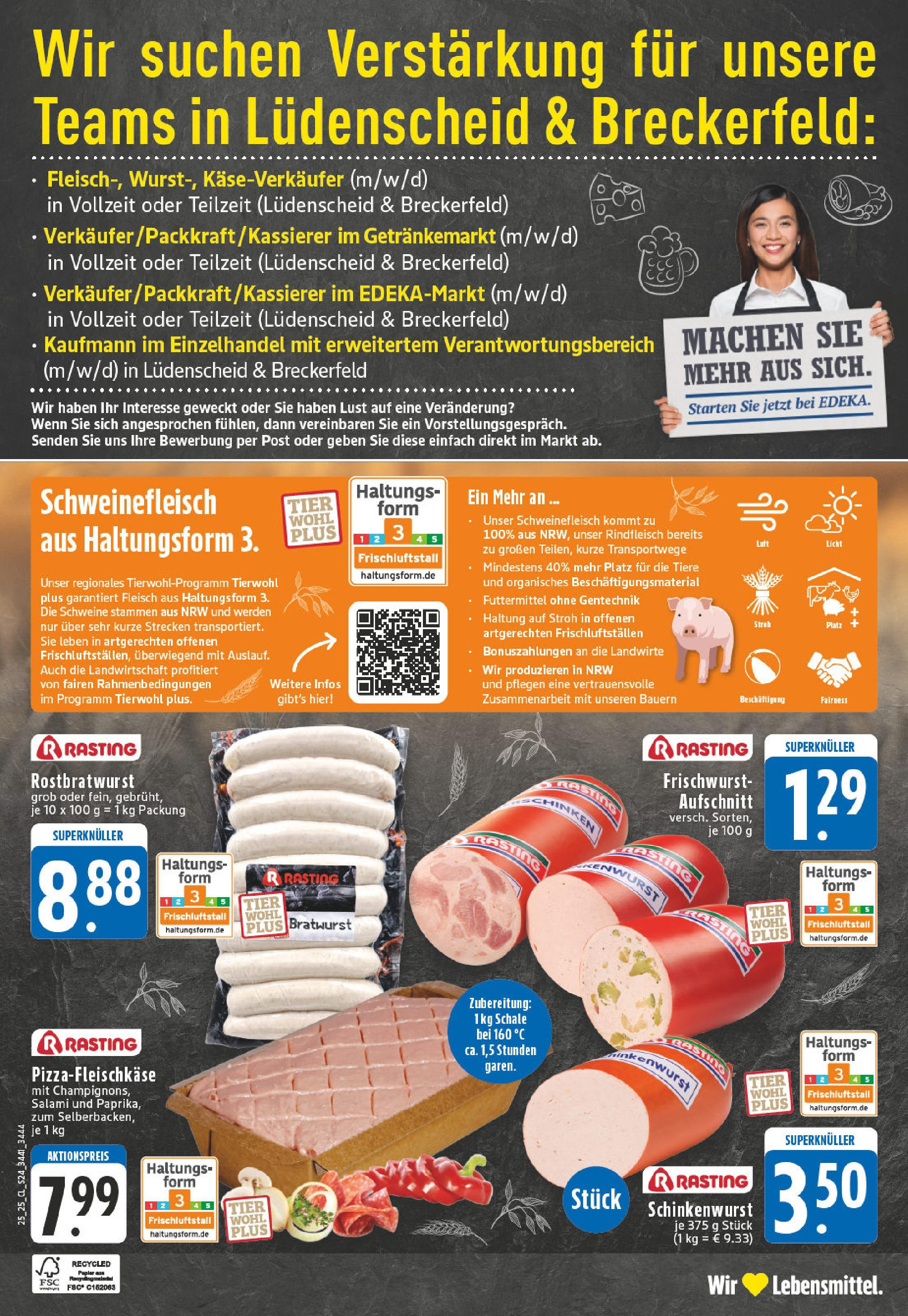 Edeka prospekt Luedenscheid	 (ab 15.06.2025) » Angebote Online | Seite: 24 | Produkte: Bratwurst, Salami, Rindfleisch, Fleisch