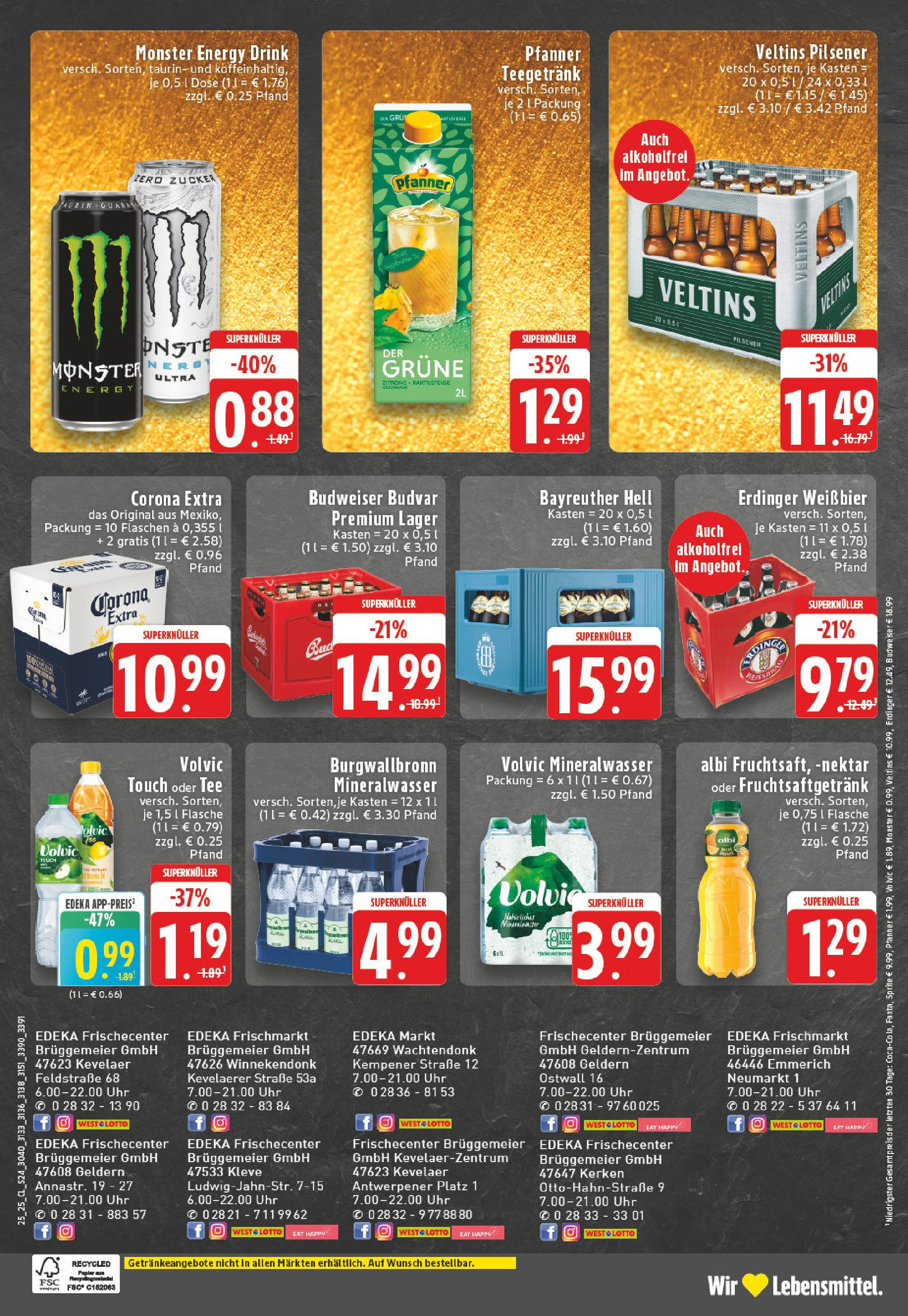 Edeka prospekt Kerken-Nieukerk	 (ab 15.06.2025) » Angebote Online | Seite: 24 | Produkte: Sprite, Erdinger, Tee, Volvic