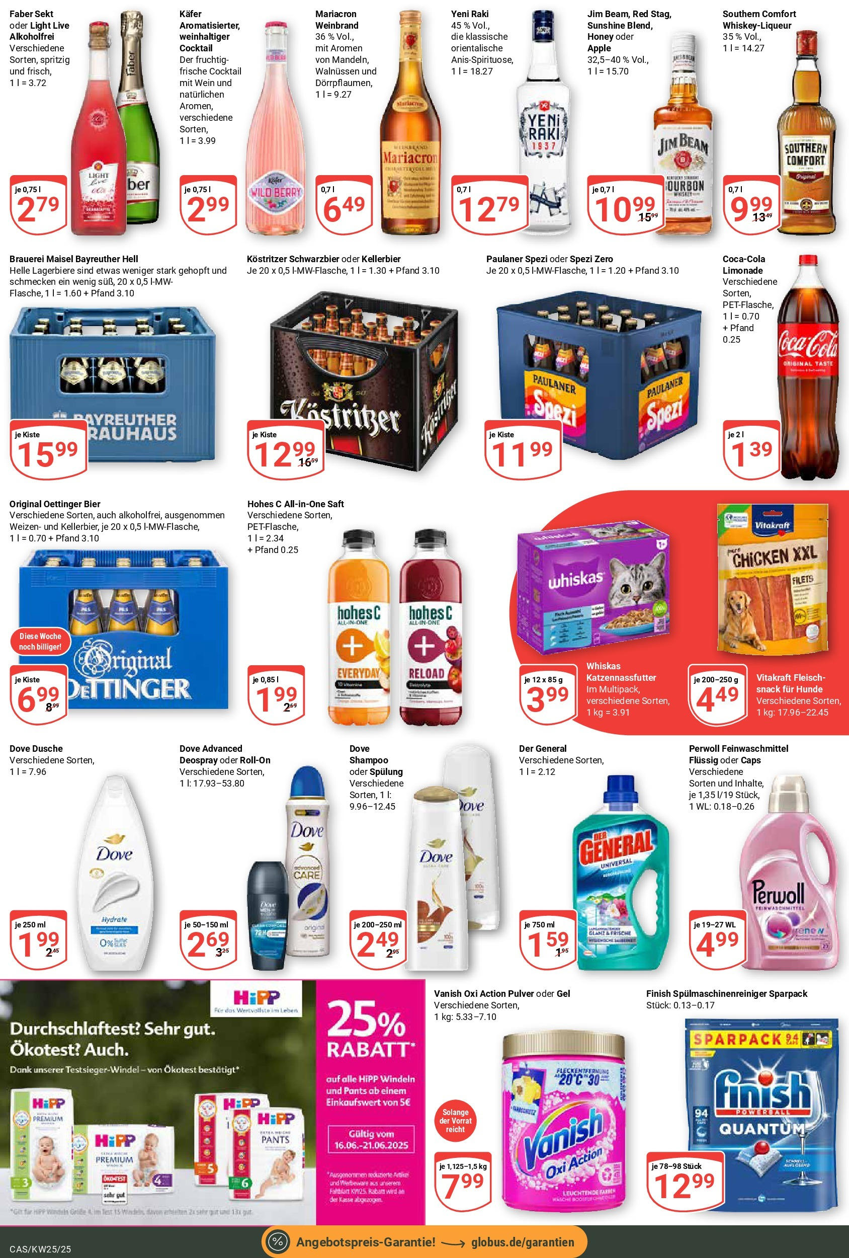 Globus prospekt Castrop-Rauxel	 (ab 15.06.2025) » Angebote online | Seite: 3 | Produkte: Finish, Spülung, Southern comfort, Fleisch