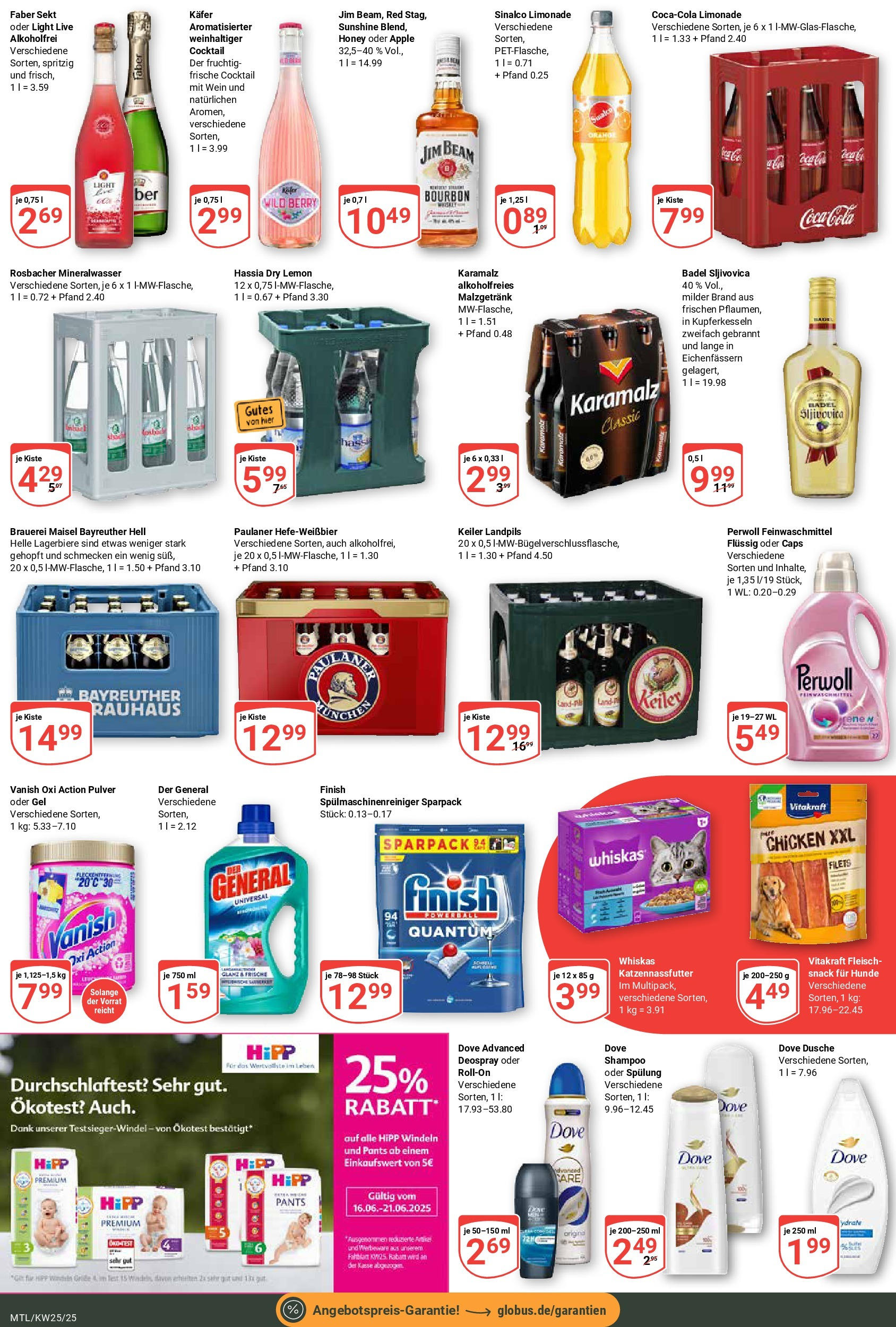 Globus prospekt Maintal-Dörnigheim	 (ab 15.06.2025) » Angebote online | Seite: 3 | Produkte: Dusche, Perwoll, Bourbon, Whiskey