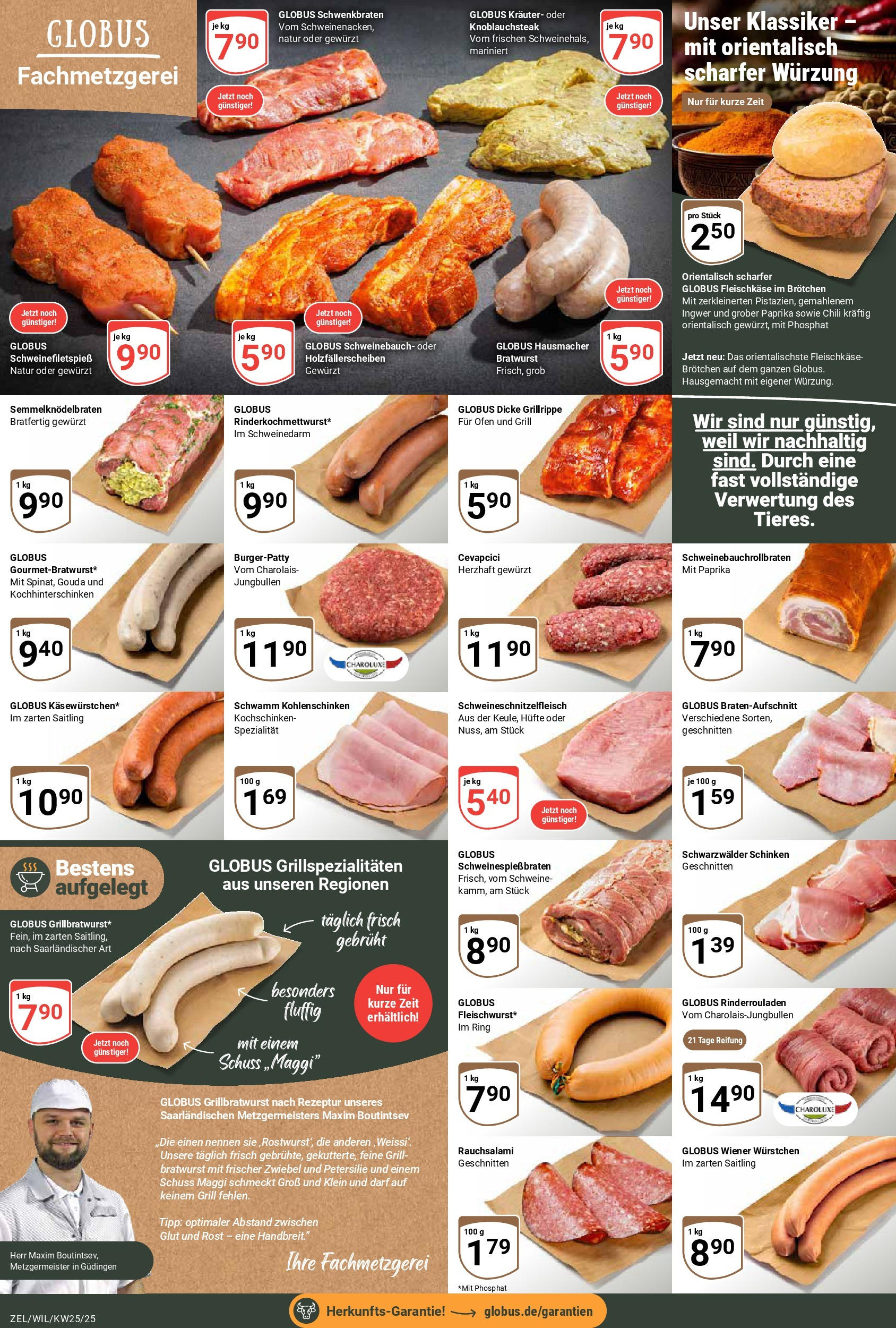 Globus prospekt Wittlich	 (ab 15.06.2025) » Angebote online | Seite: 6 | Produkte: Schweinebauch, Bratwurst, Chili, Petersilie