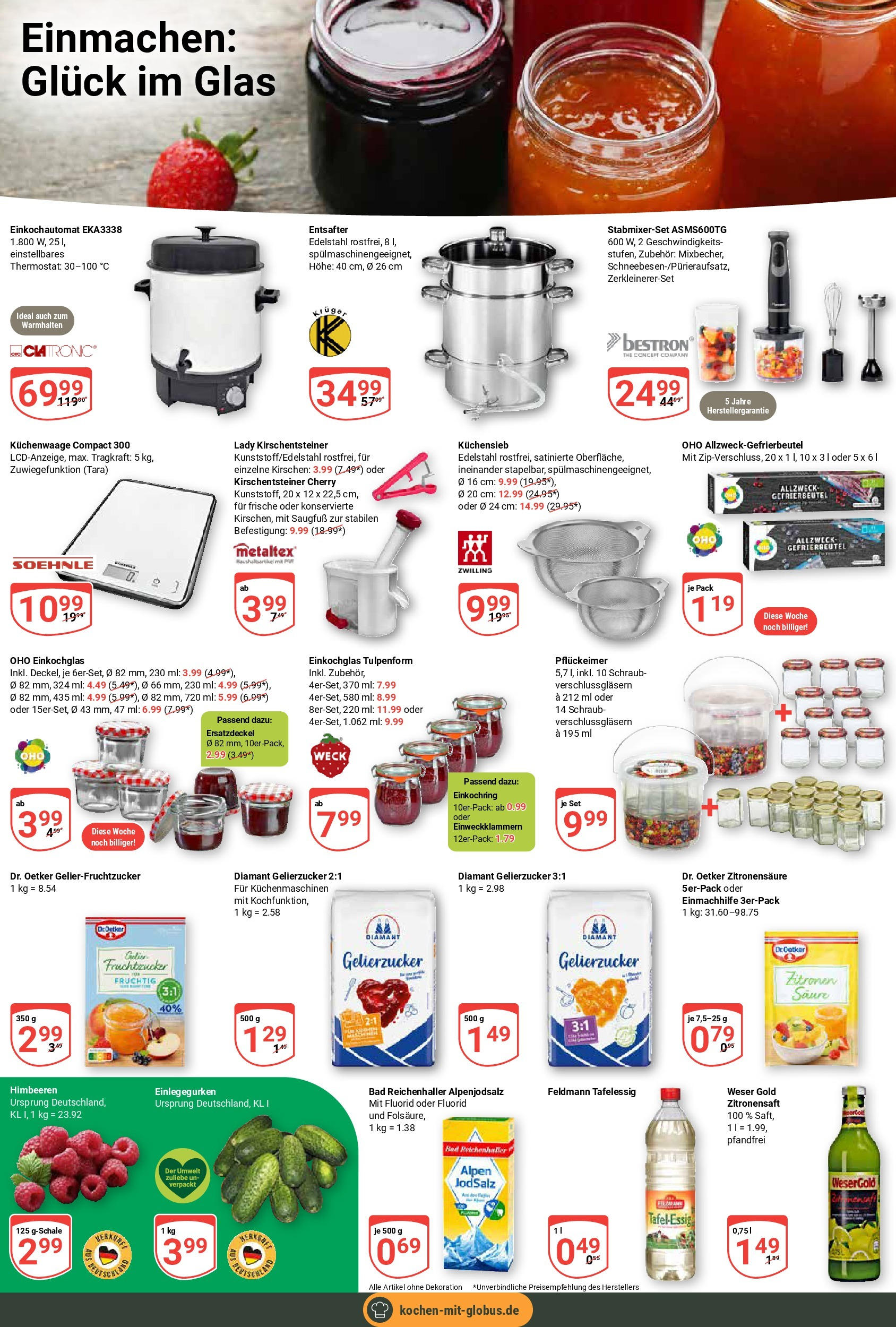 Globus prospekt Völklingen	 (ab 15.06.2025) » Angebote online | Seite: 16 | Produkte: Himbeeren, Gelierzucker, Bad, Zitronen