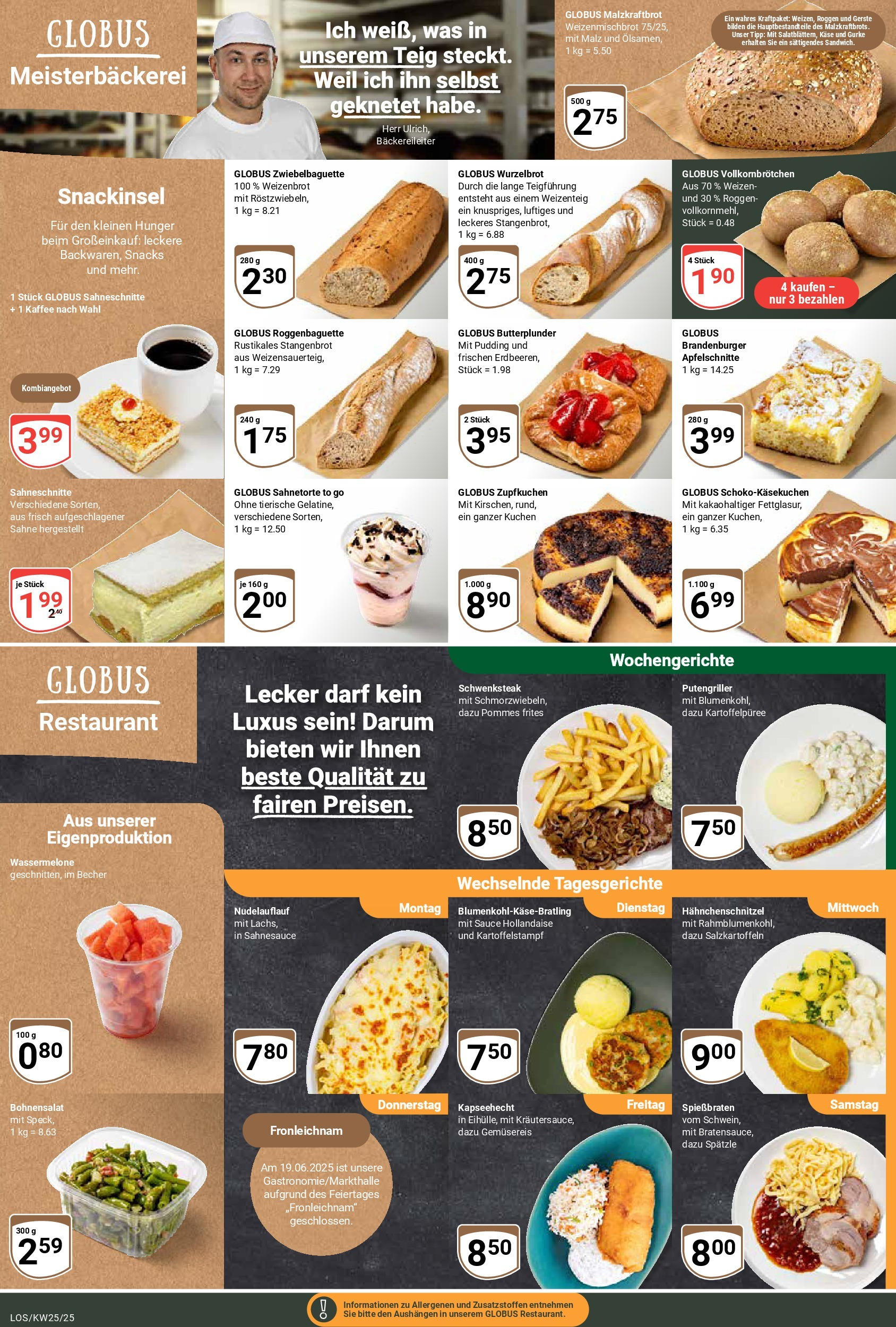 Globus prospekt Losheim Am See	 (ab 15.06.2025) » Angebote online | Seite: 7 | Produkte: Schnitzel, Wassermelone, Erdbeeren, Sahne
