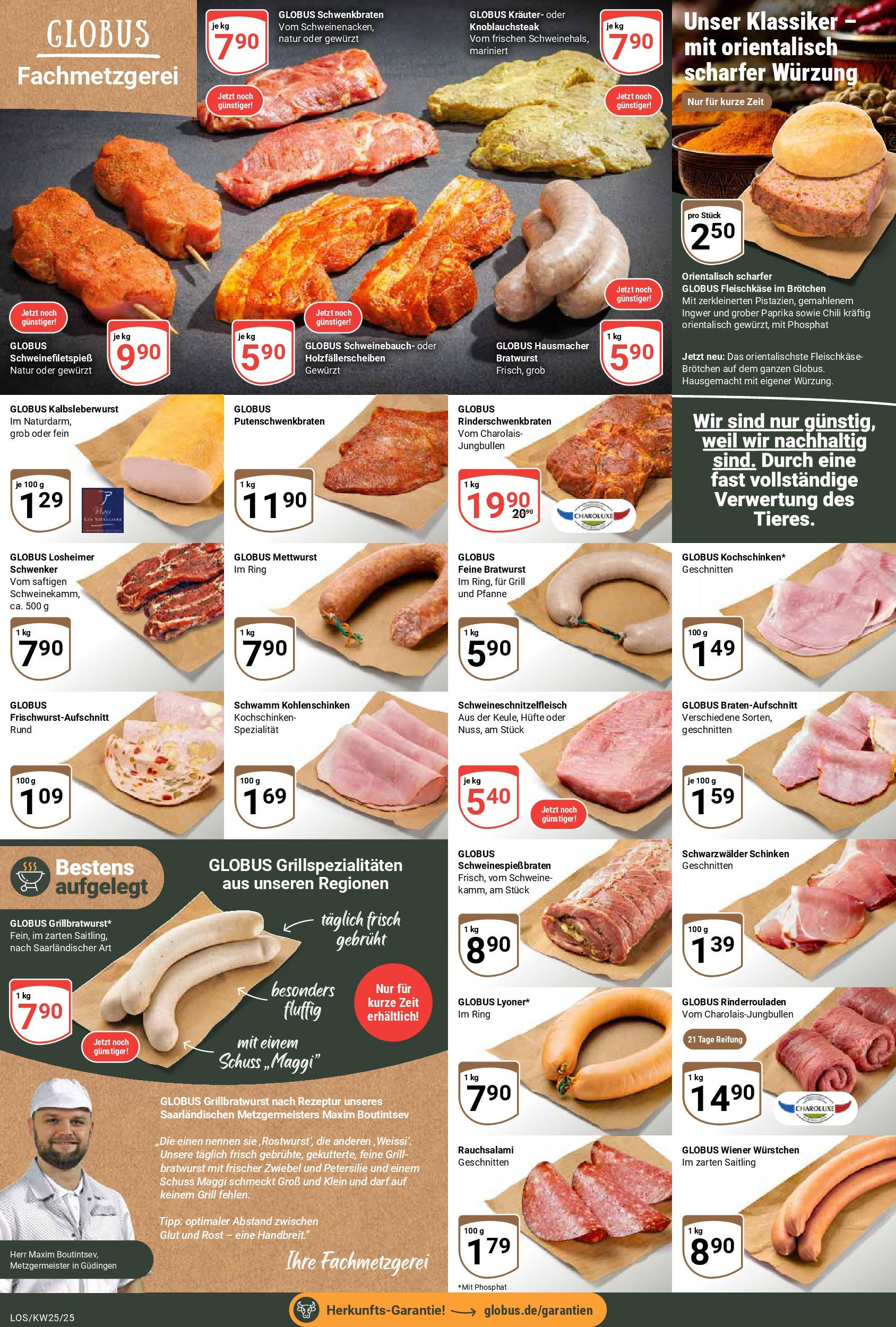 Globus prospekt Losheim Am See	 (ab 15.06.2025) » Angebote online | Seite: 8 | Produkte: Rinderrouladen, Grill, Chili, Salami