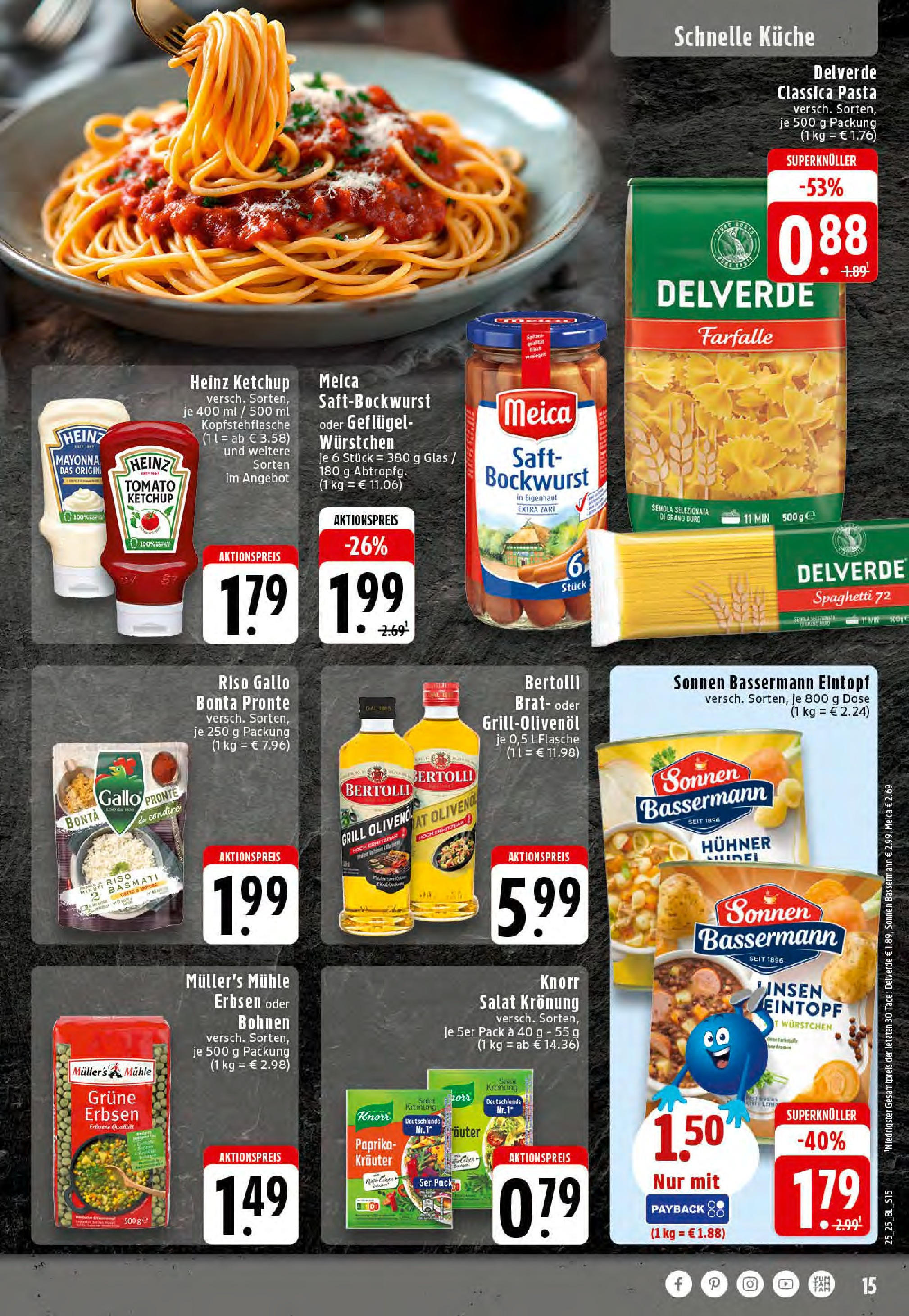 Edeka prospekt Stolberg	 (ab 15.06.2025) » Angebote Online | Seite: 15 | Produkte: Grill, Küche, Pasta, Salat