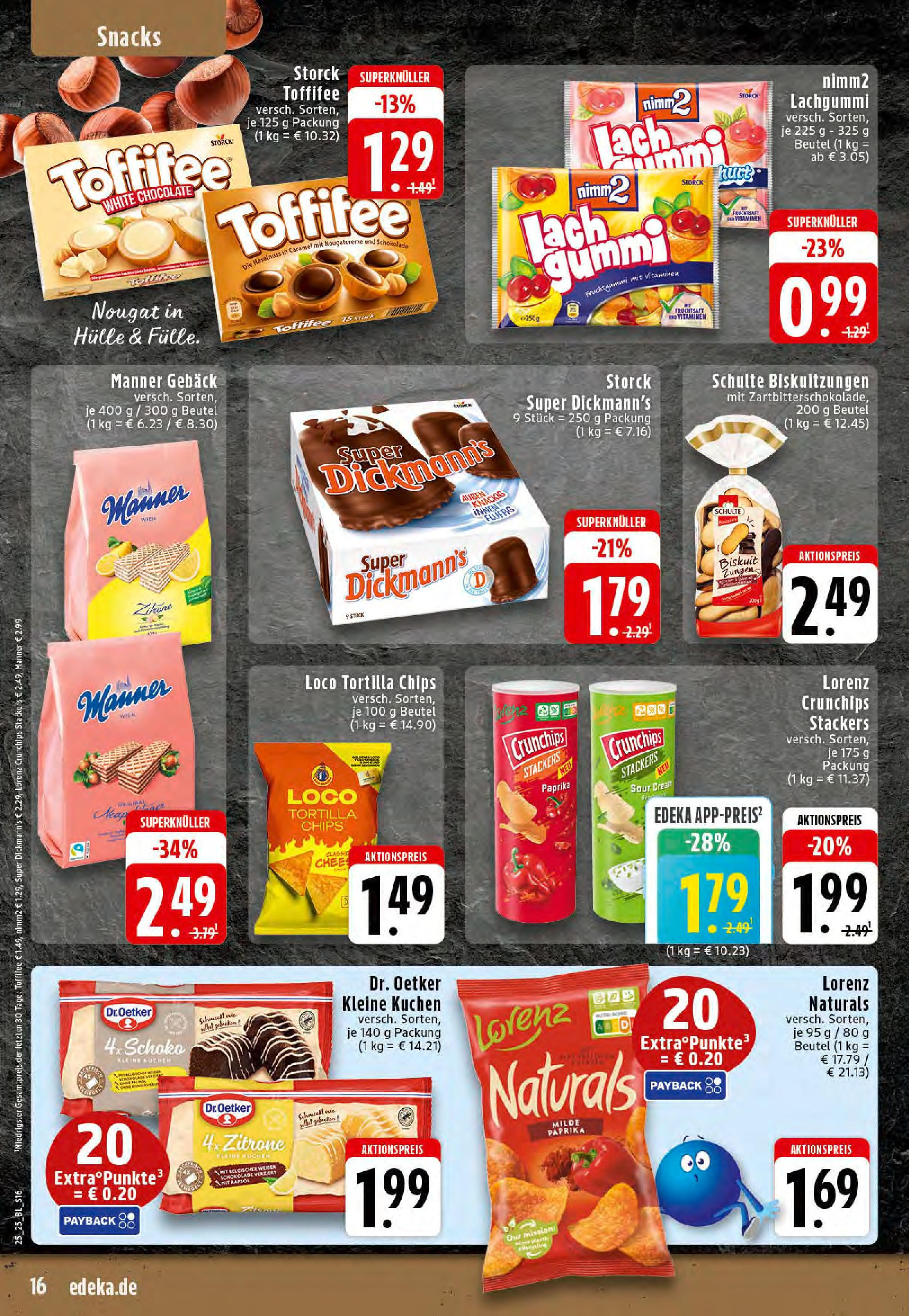 Edeka prospekt Stolberg	 (ab 15.06.2025) » Angebote Online | Seite: 16 | Produkte: Hülle, Schokolade, Chips, Fruchtsaft