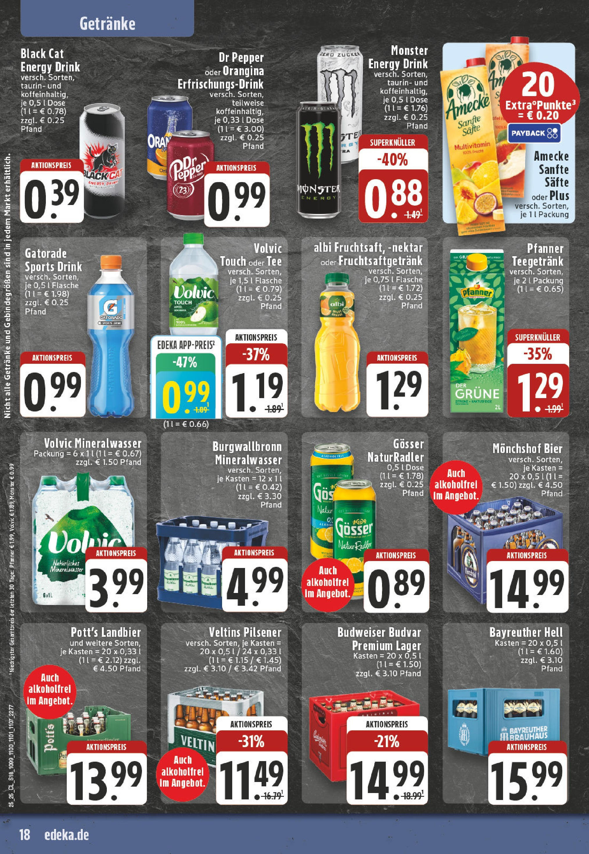 Edeka prospekt Dortmund	 (ab 15.06.2025) » Angebote Online | Seite: 18 | Produkte: Volvic touch, Mineralwasser, Monster, Tee