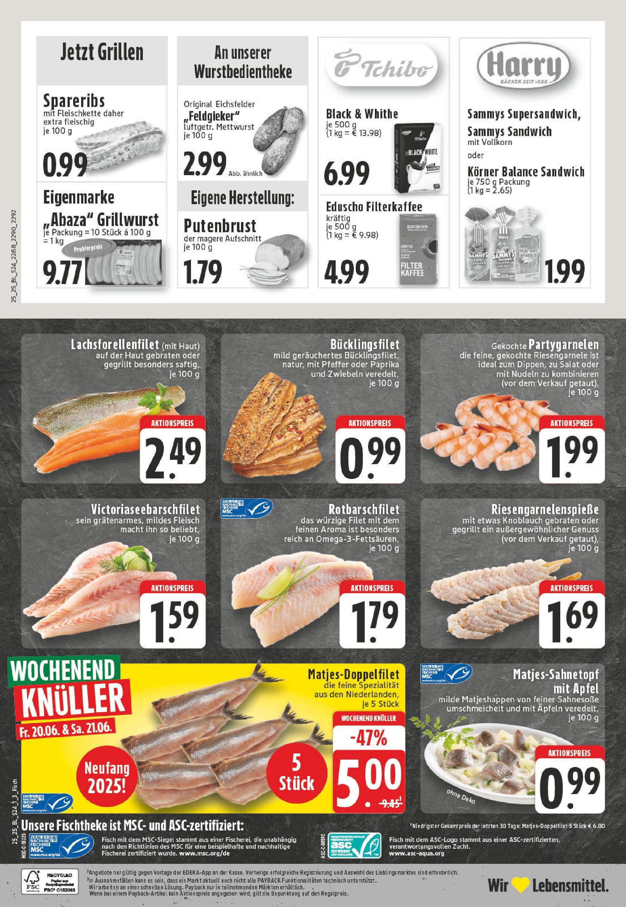 Edeka prospekt Essen	 (ab 15.06.2025) » Angebote Online | Seite: 24 | Produkte: Apple, Fisch, Knoblauch, Eduscho