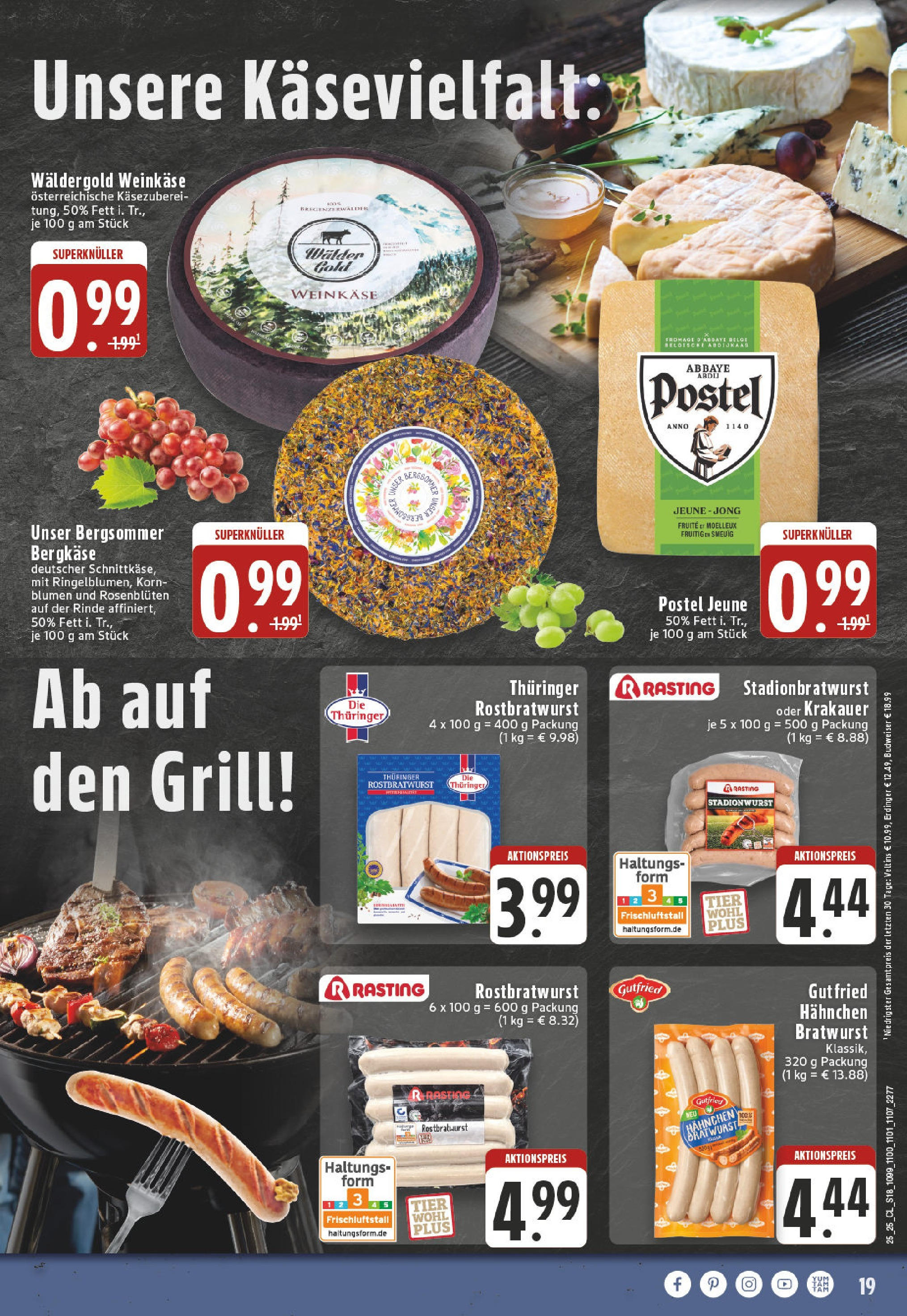 Edeka prospekt Dortmund	 (ab 15.06.2025) » Angebote Online | Seite: 19 | Produkte: Grill, Erdinger, Bratwurst, Blumen