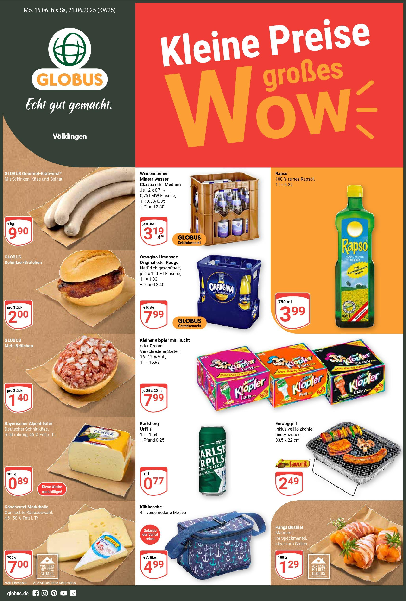 Globus prospekt Völklingen	 (ab 15.06.2025) » Angebote online | Seite: 1 | Produkte: Grill, Limonade, Rouge, Mineralwasser
