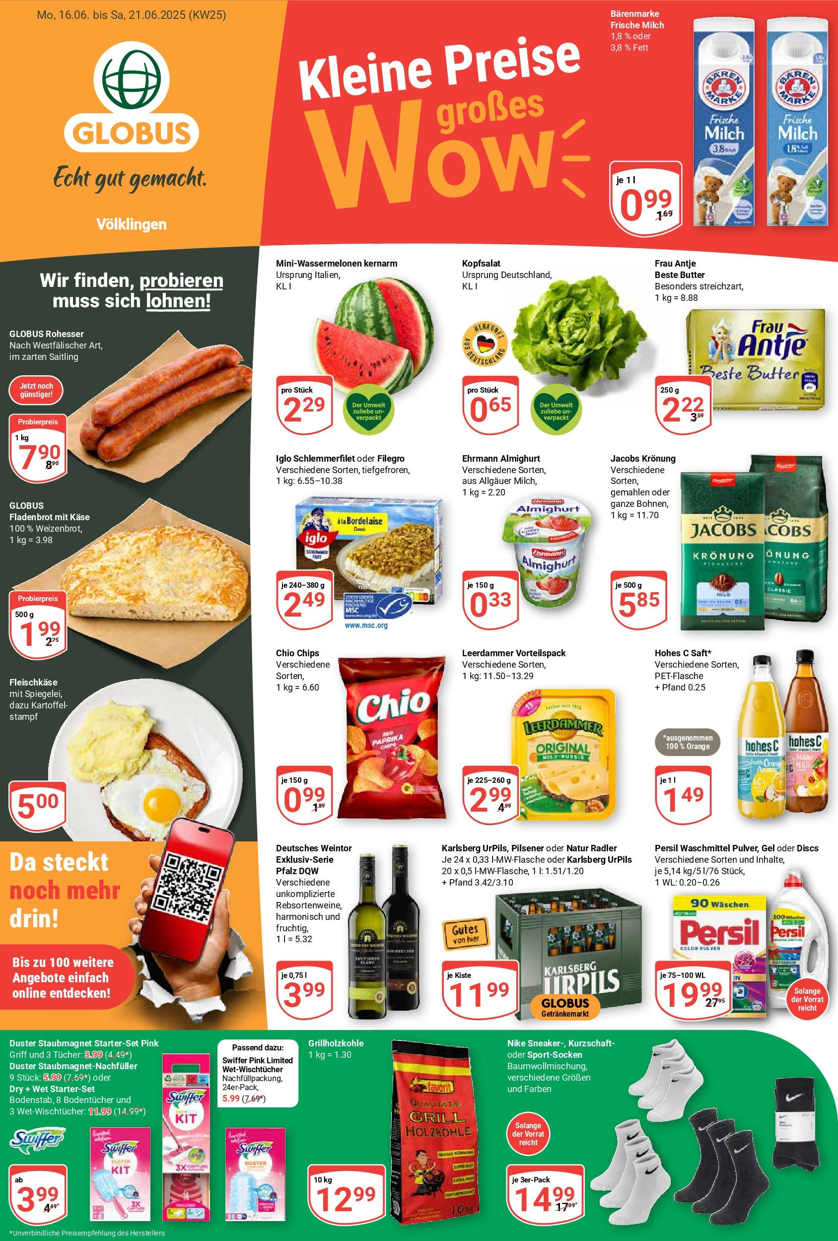 Globus prospekt Völklingen	 (ab 15.06.2025) » Angebote online | Seite: 3 | Produkte: Leerdammer, Radler, Chips, Persil