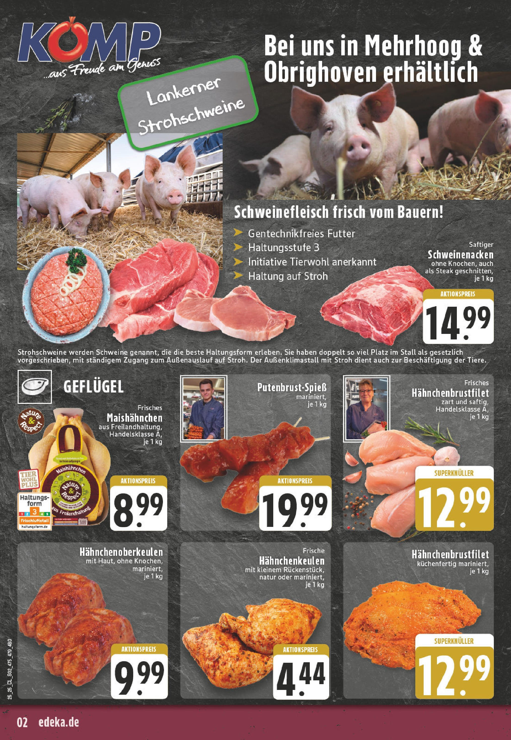 Edeka prospekt Hamminkeln -Mehrhoog	 (ab 15.06.2025) » Angebote Online | Seite: 2 | Produkte: Schweinenacken, Schweinefleisch, Steak