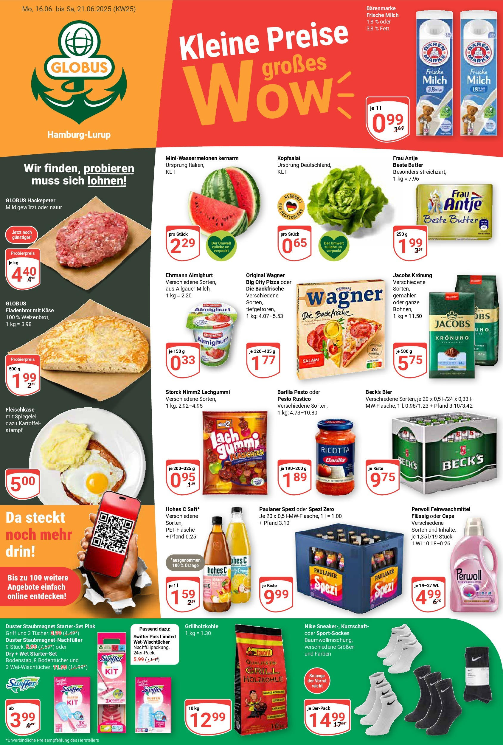 Globus prospekt Hamburg	 (ab 15.06.2025) » Angebote online | Seite: 1 | Produkte: Bier, Hohes c, Salami, Swiffer