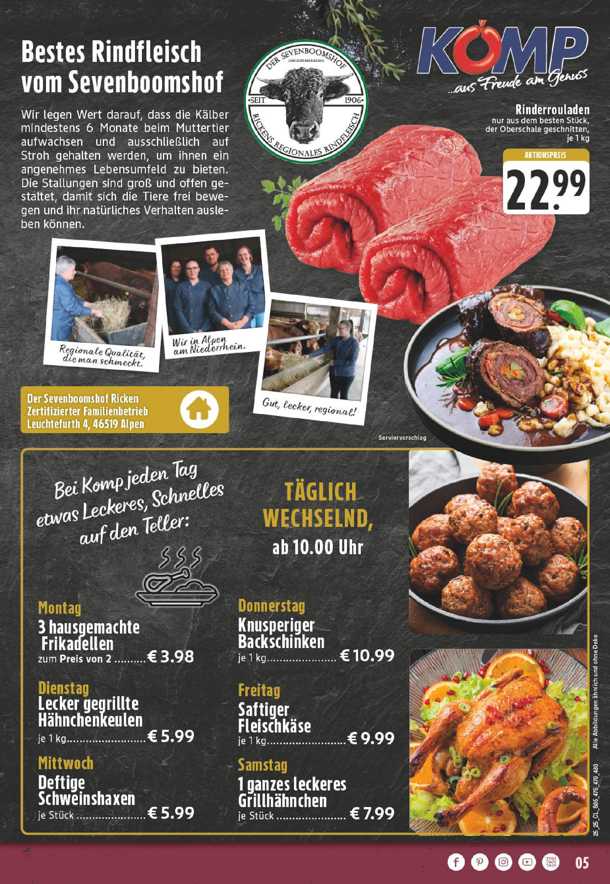Edeka prospekt Hamminkeln -Mehrhoog	 (ab 15.06.2025) » Angebote Online | Seite: 5 | Produkte: Rinderrouladen, Rindfleisch, Uhr
