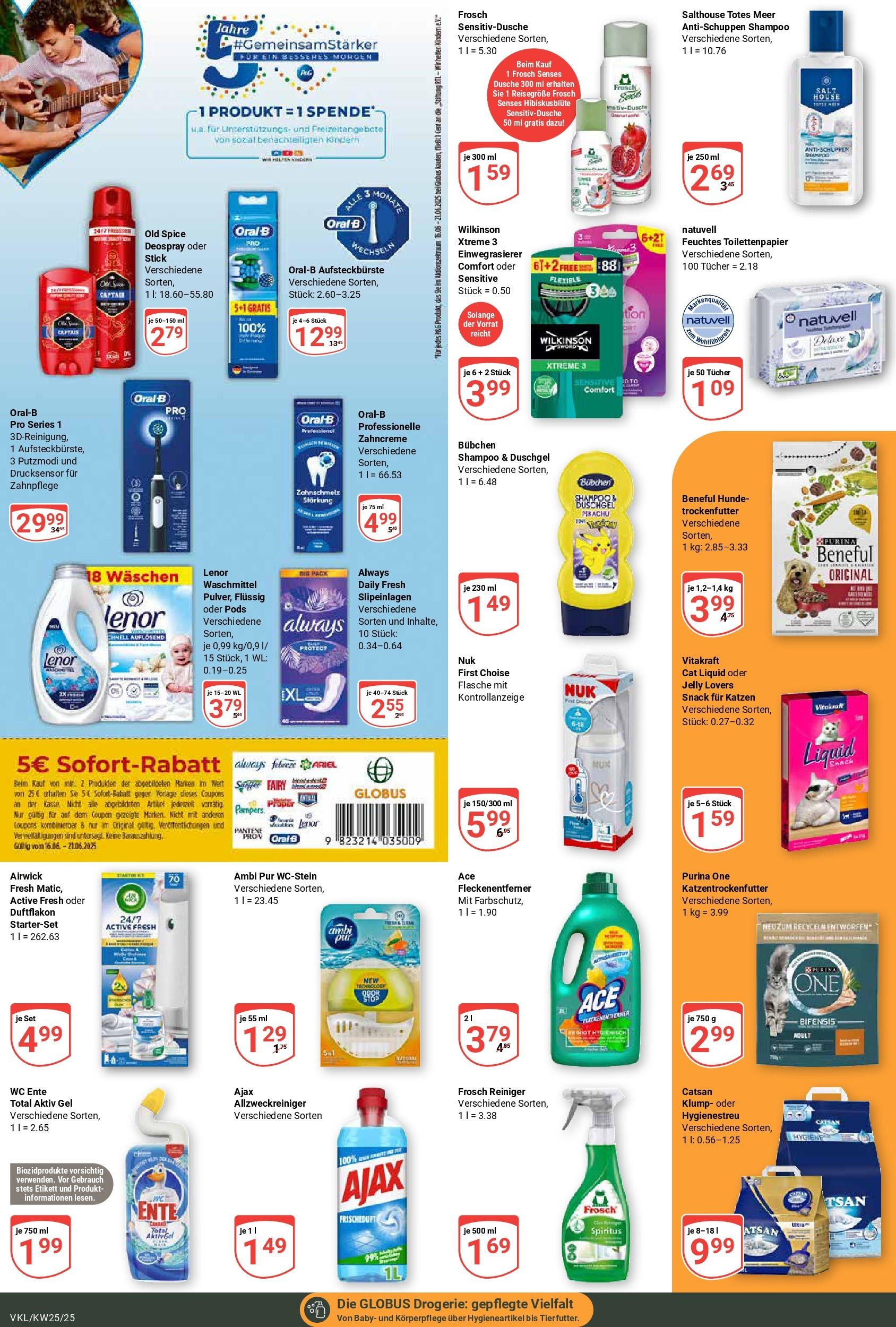 Globus prospekt Völklingen	 (ab 15.06.2025) » Angebote online | Seite: 18 | Produkte: Purina one, Catsan, Shampoo, Feuchtes Toilettenpapier