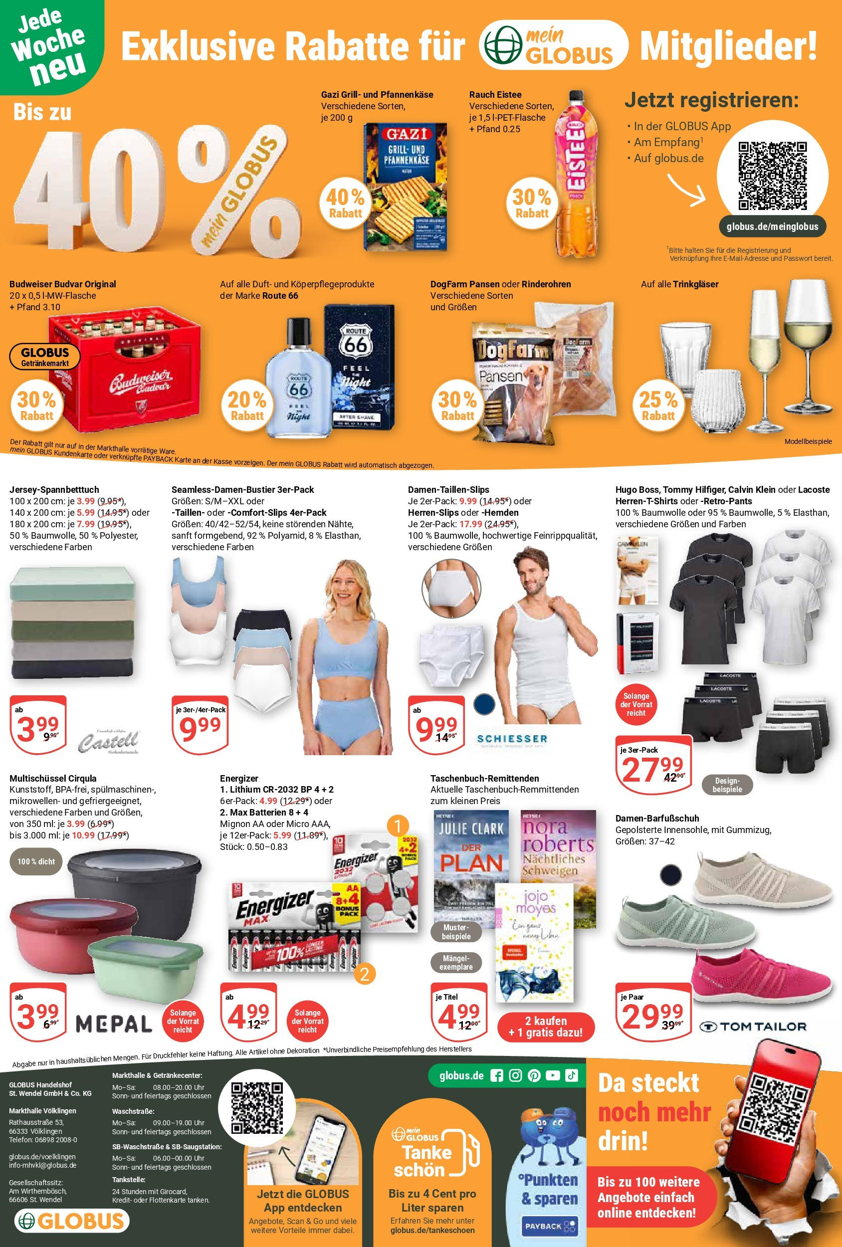 Globus prospekt Völklingen	 (ab 15.06.2025) » Angebote online | Seite: 22 | Produkte: Grill, Batterien, Budweiser, Uhr