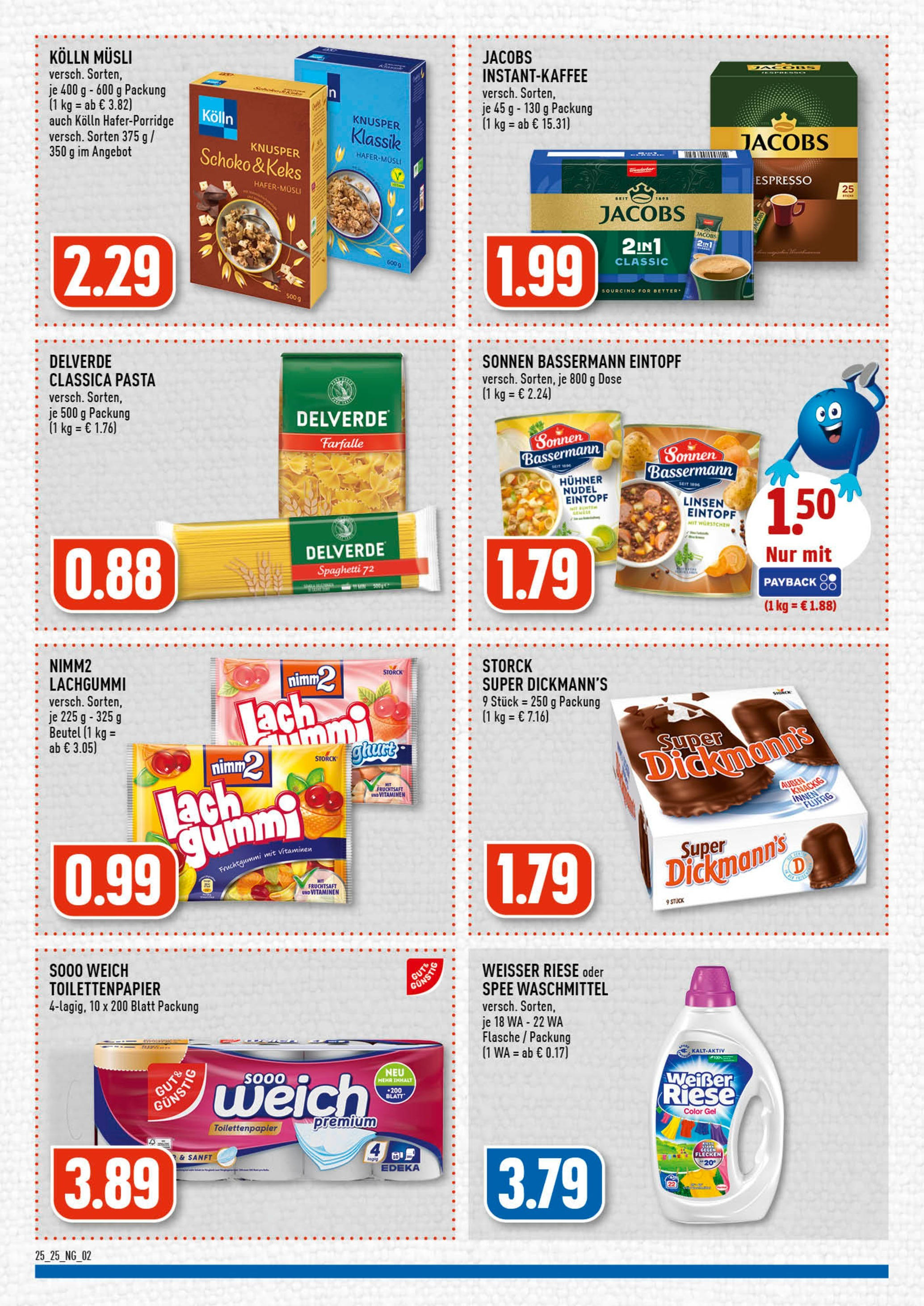 Edeka prospekt Wermelskirchen	 (ab 15.06.2025) » Angebote Online | Seite: 2 | Produkte: Musli, Kolln, Waschmittel, Toilettenpapier