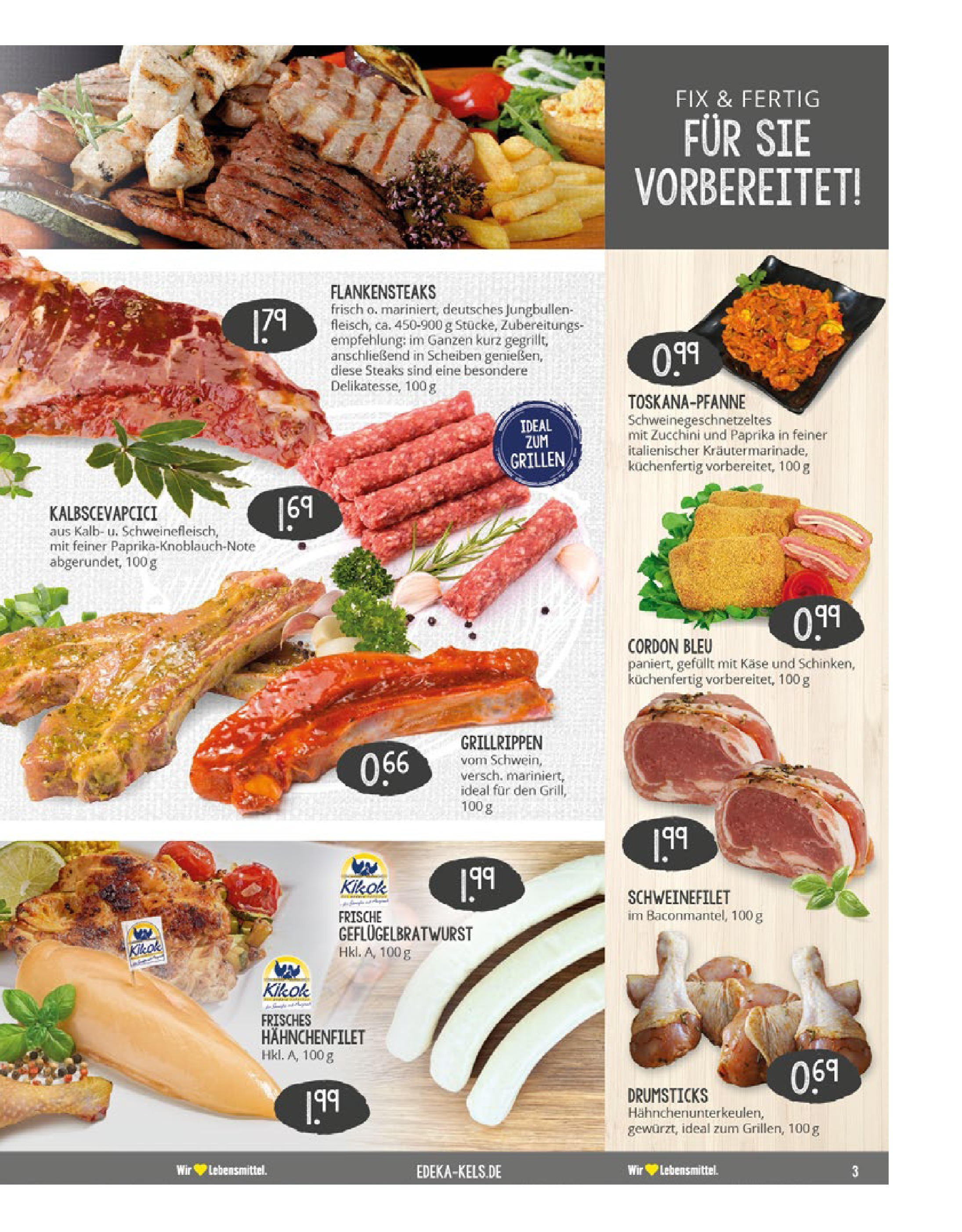 Edeka prospekt Ratingen	 (ab 15.06.2025) » Angebote Online | Seite: 3 | Produkte: Käse, Schweinefilet, Zucchini, Steak