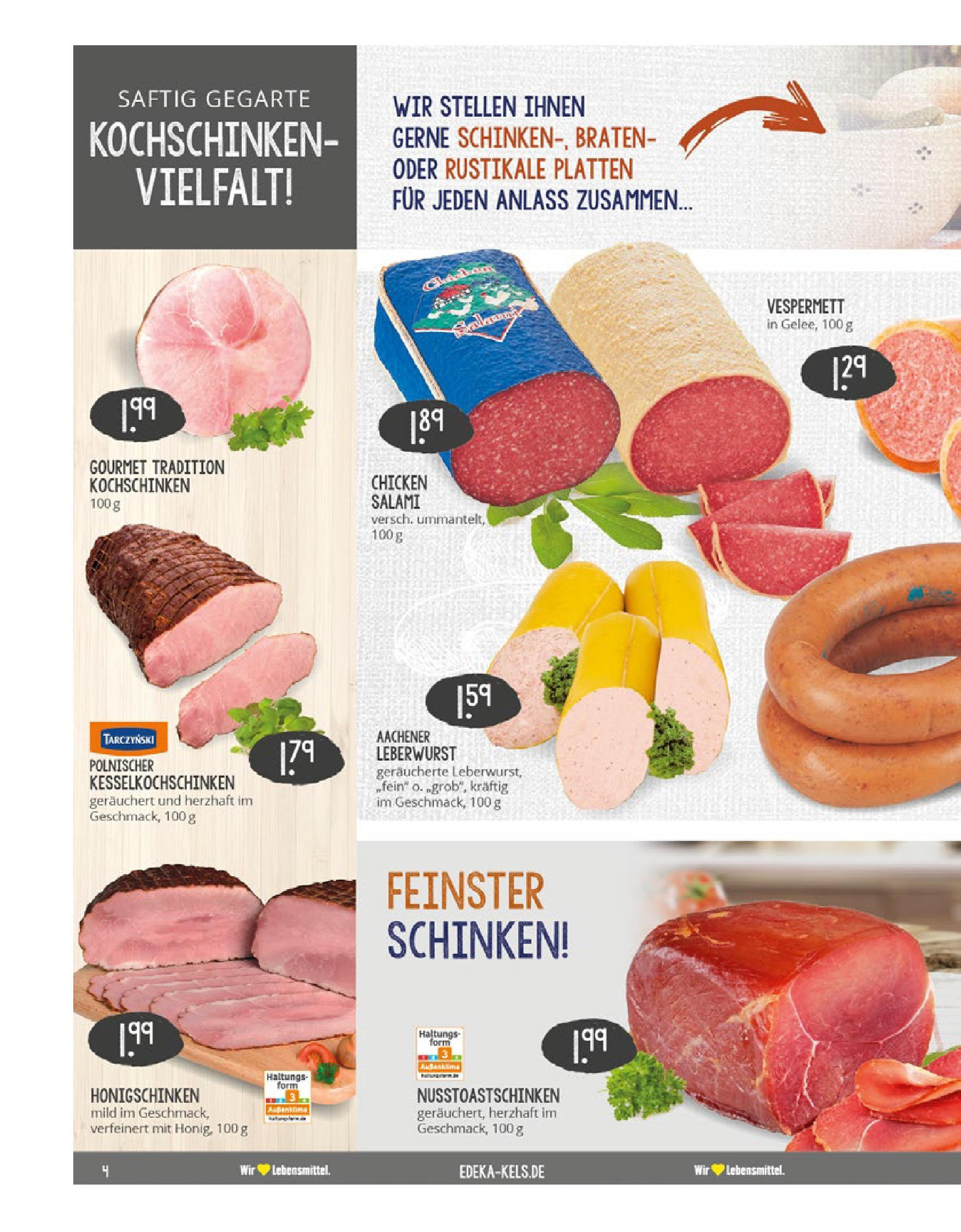 Edeka prospekt Ratingen	 (ab 15.06.2025) » Angebote Online | Seite: 4 | Produkte: Salami, Schinken