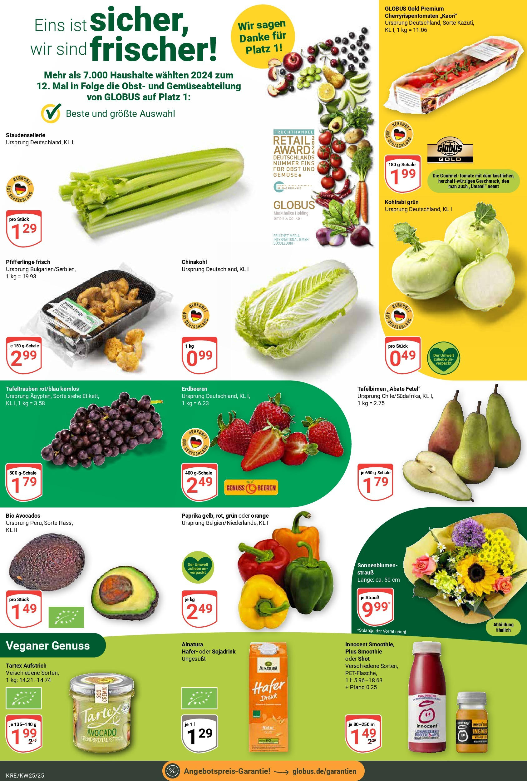 Globus prospekt Krefeld	 (ab 15.06.2025) » Angebote online | Seite: 8 | Produkte: Avocado, Pfifferlinge, Chinakohl, Erdbeeren