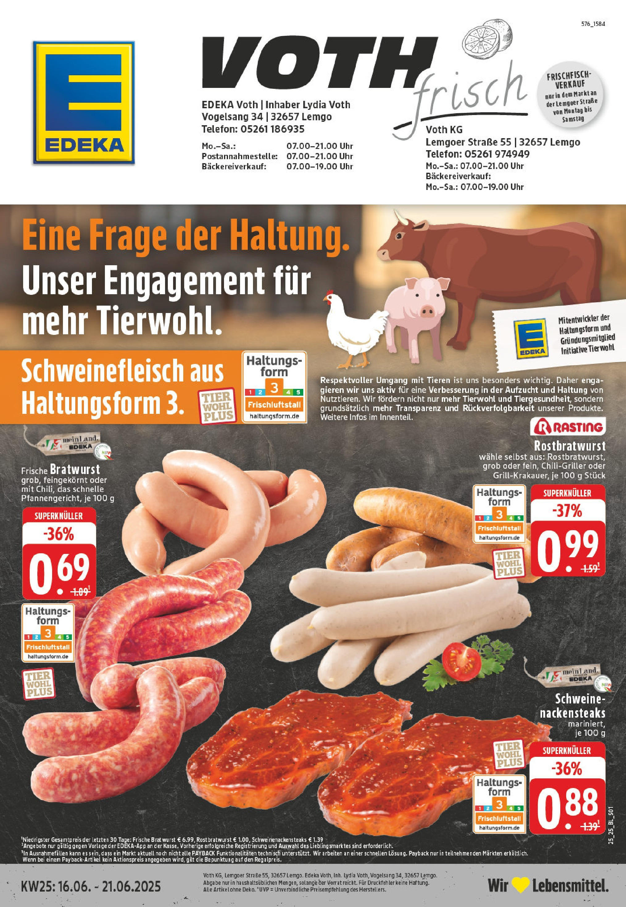 EDEKA Prospekt ab 15.06.2025 - Prospekt Lemgo Online Vorschau von dem Prospekt des Geschäftes Edeka, gültig ab dem 15.06.2025