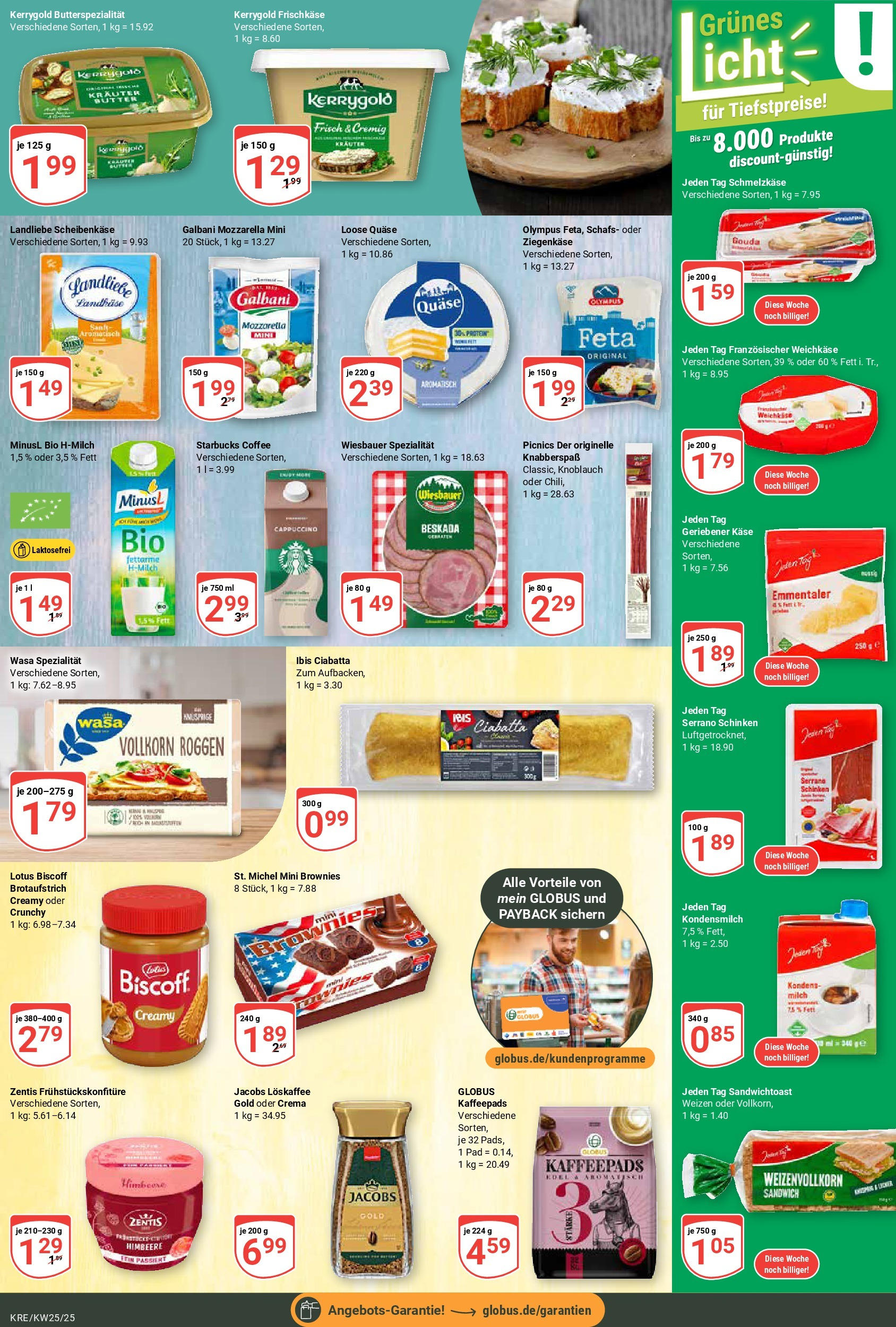 Globus prospekt Krefeld	 (ab 15.06.2025) » Angebote online | Seite: 13 | Produkte: Ziegenkäse, Starbucks, Himbeere, Schinken