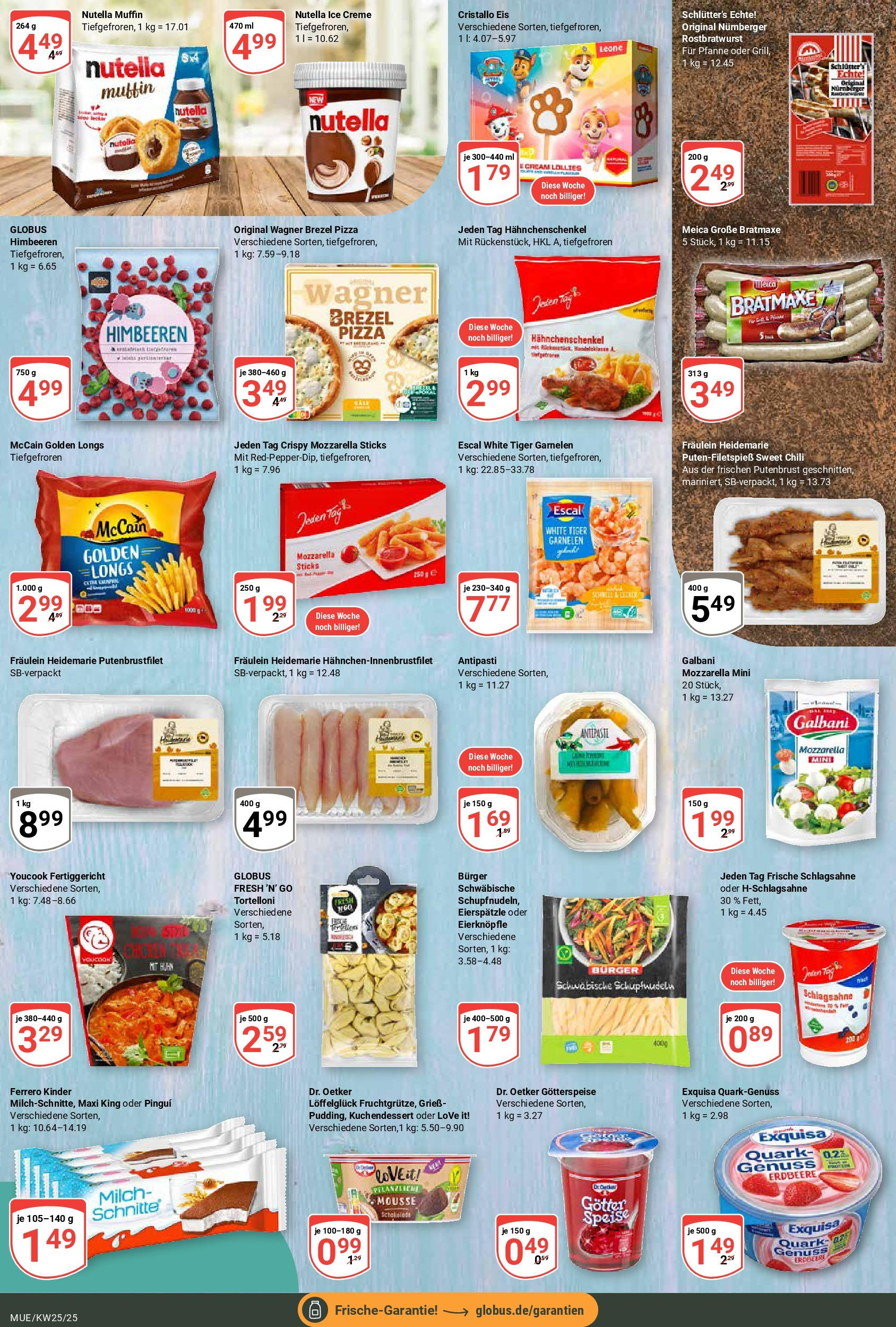 Globus prospekt Mühldorf	 (ab 15.06.2025) » Angebote online | Seite: 10 | Produkte: Himbeeren, Burger, McCain, Eis