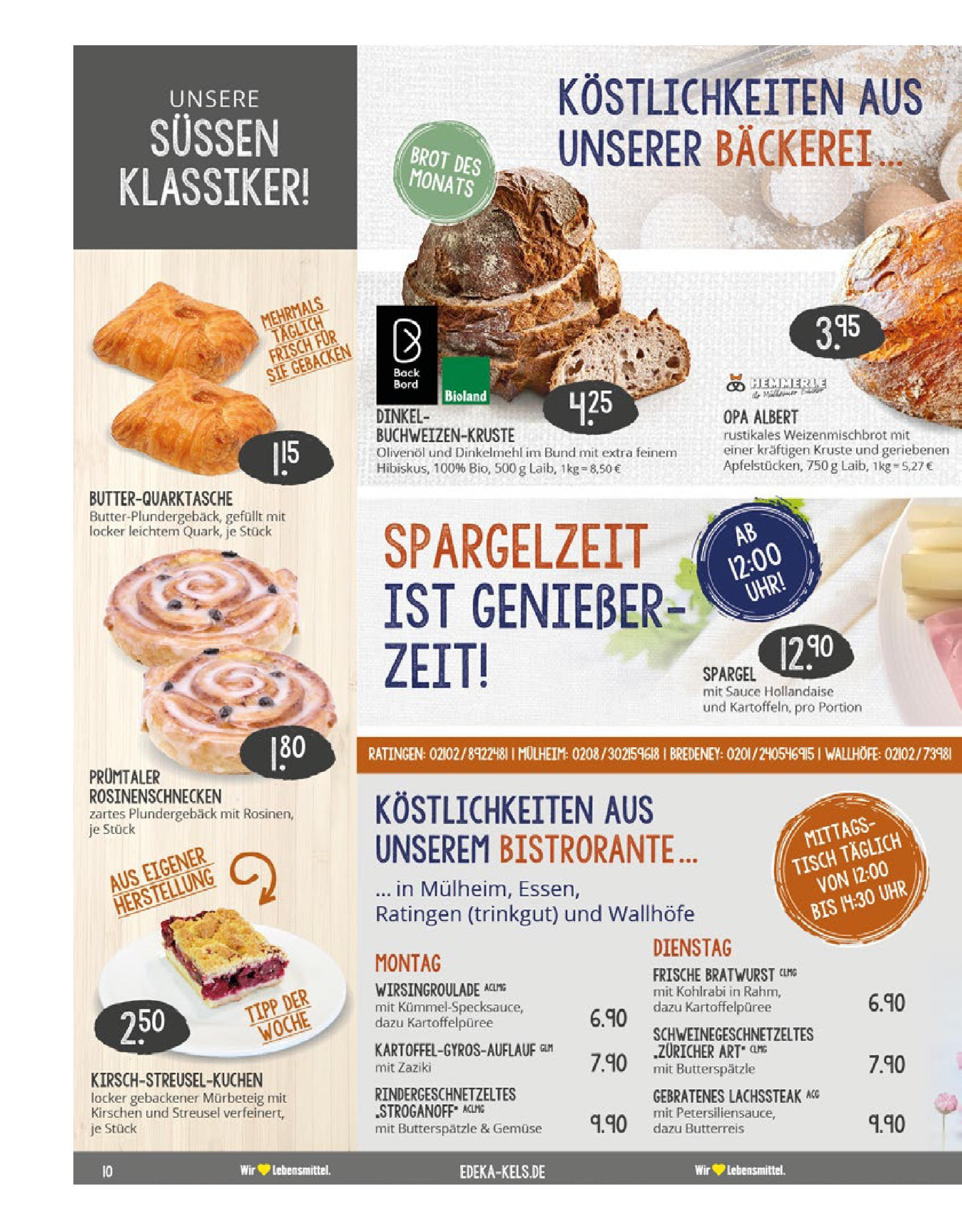 Edeka prospekt Ratingen	 (ab 15.06.2025) » Angebote Online | Seite: 10 | Produkte: Bäckerei, Olivenol, Spargel, Uhr