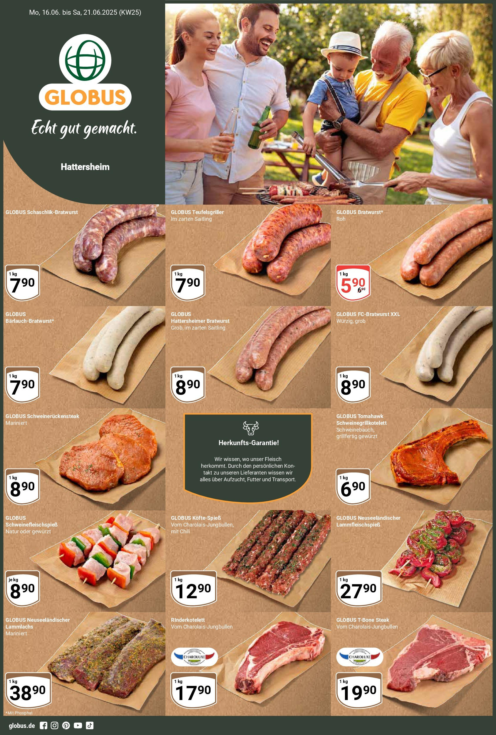Globus prospekt Hattersheim	 (ab 15.06.2025) » Angebote online | Seite: 1 | Produkte: Bratwurst, Chili, Steak, Fleisch