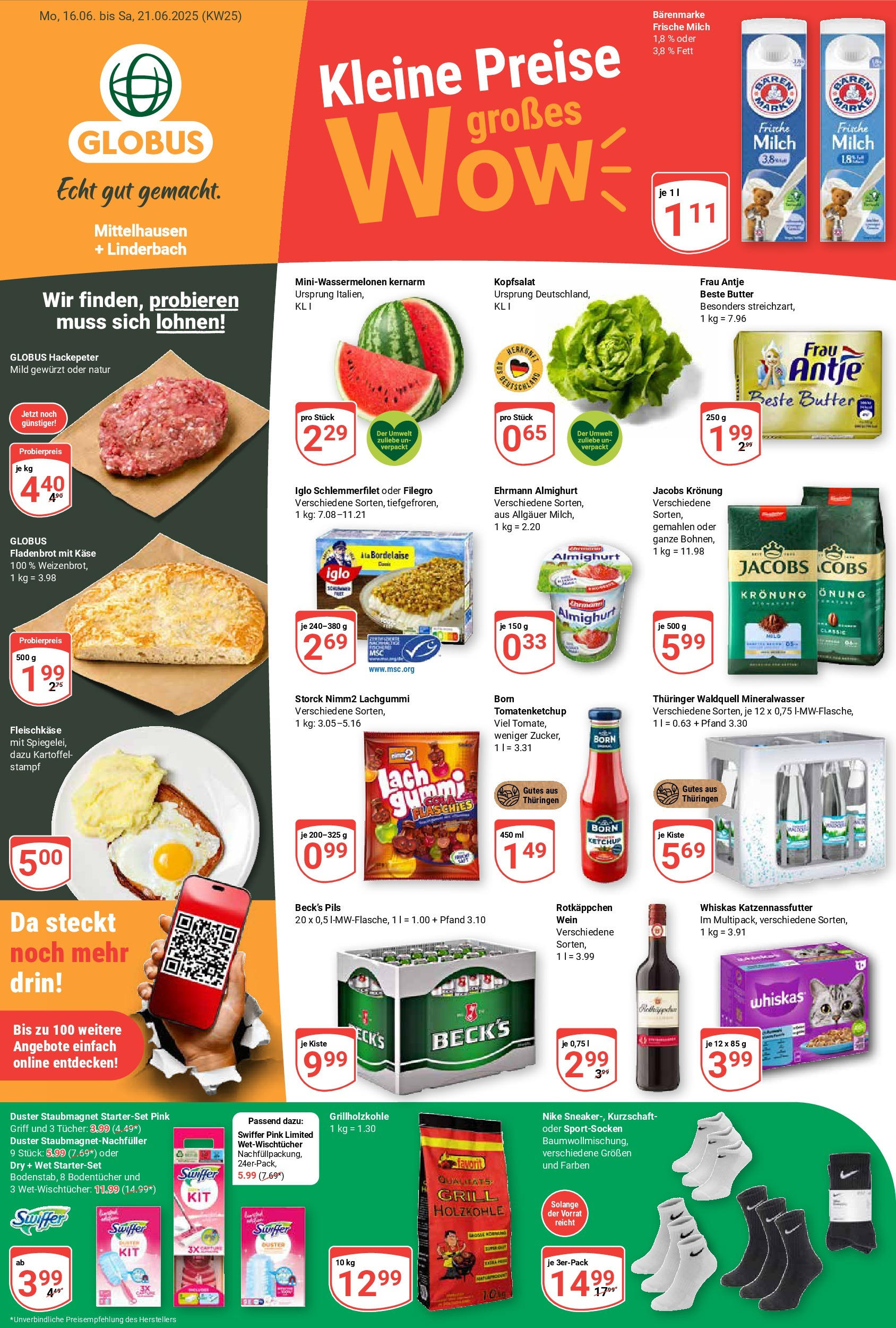 Globus prospekt Mittelhausen	 (ab 15.06.2025) » Angebote online | Seite: 5 | Produkte: Mineralwasser, Wein, Swiffer, Whiskas