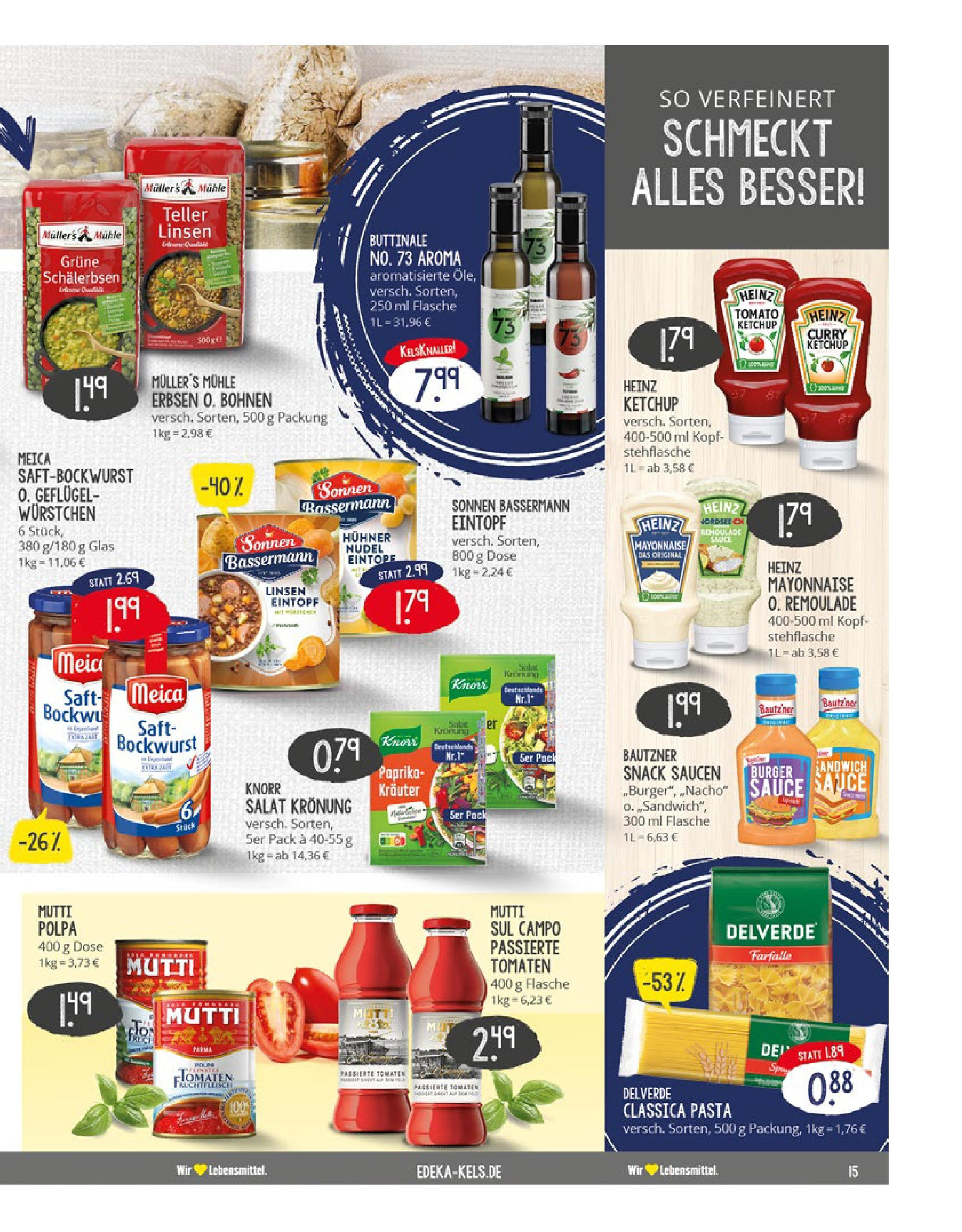 Edeka prospekt Ratingen	 (ab 15.06.2025) » Angebote Online | Seite: 15 | Produkte: Mühle, Heinz ketchup, Dressing, Knorr