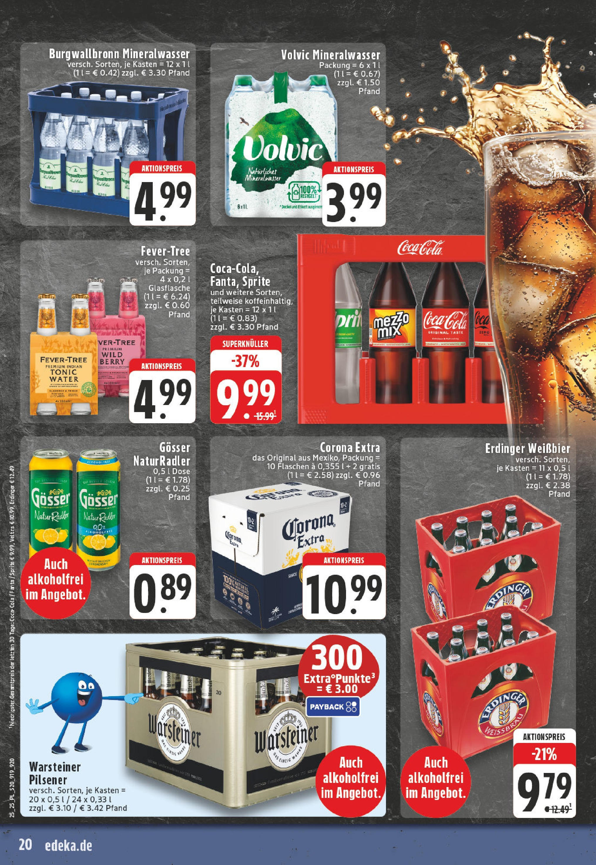 Edeka prospekt Xanten	 (ab 15.06.2025) » Angebote Online | Seite: 20 | Produkte: Fanta, Sprite, Erdinger, Volvic