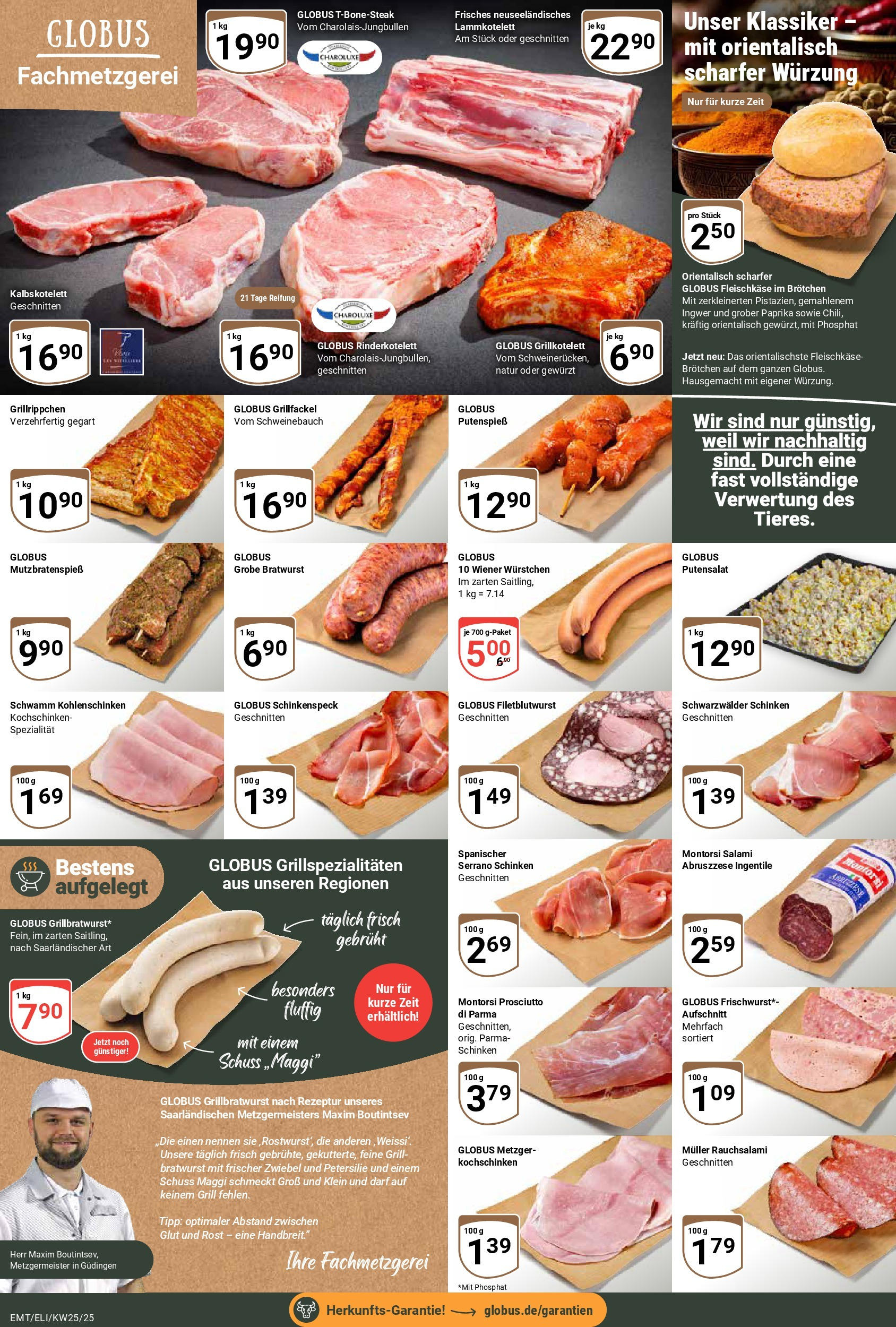 Globus prospekt Mittelhausen	 (ab 15.06.2025) » Angebote online | Seite: 10 | Produkte: Wiener wurstchen, Maggi, Salami, Schinken