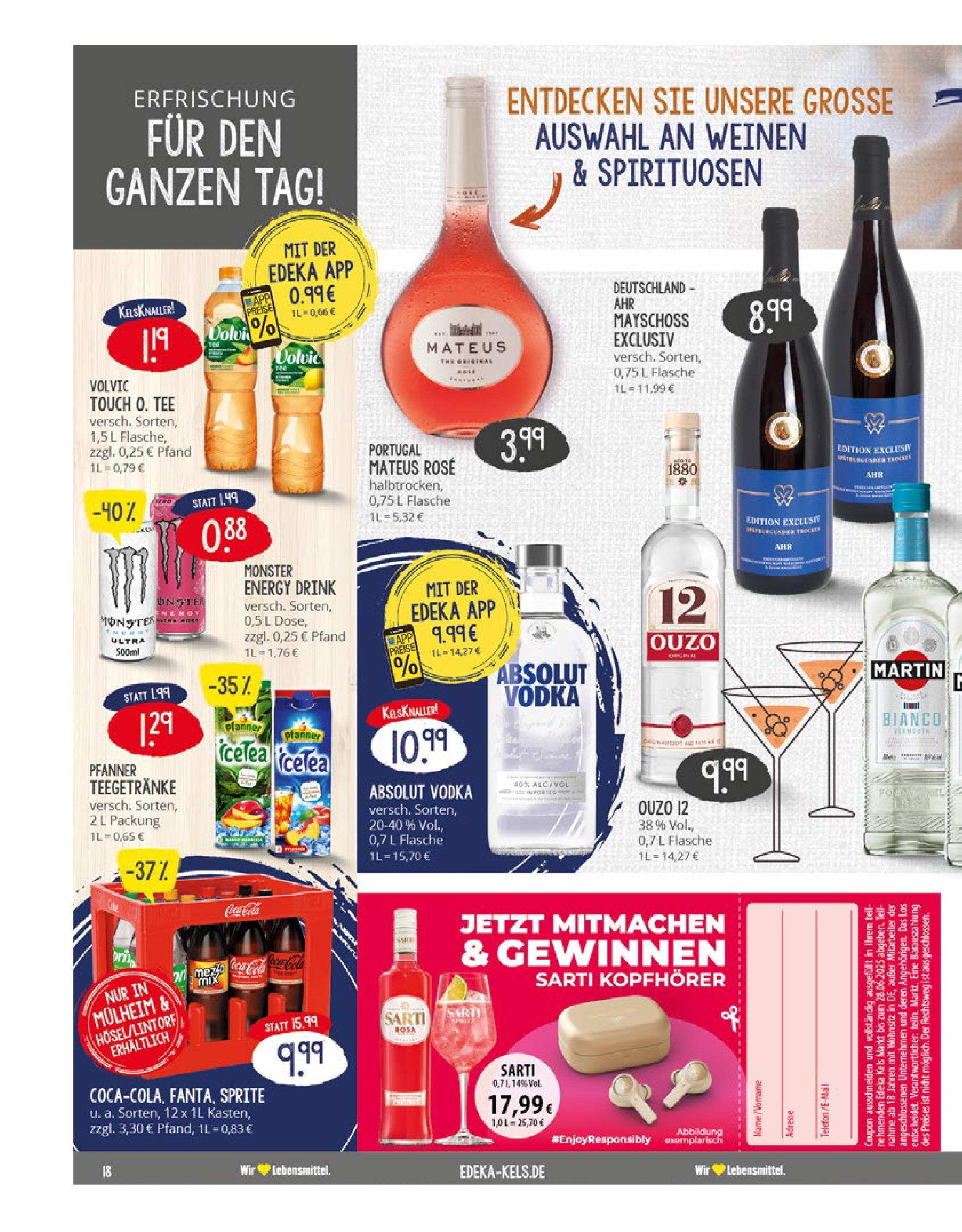 Edeka prospekt Ratingen	 (ab 15.06.2025) » Angebote Online | Seite: 18 | Produkte: Energy, Volvic touch, Tee, Telefon