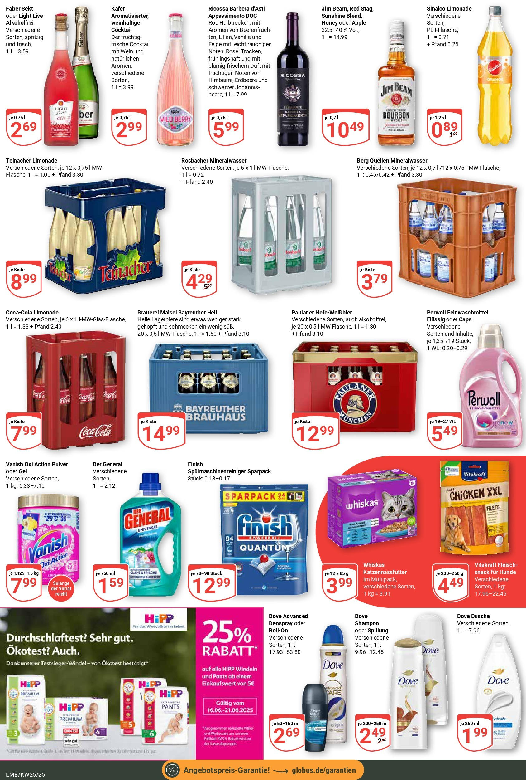 Globus prospekt Limburg	 (ab 15.06.2025) » Angebote online | Seite: 3 | Produkte: Bayreuther hell, Finish, Apple, Wein