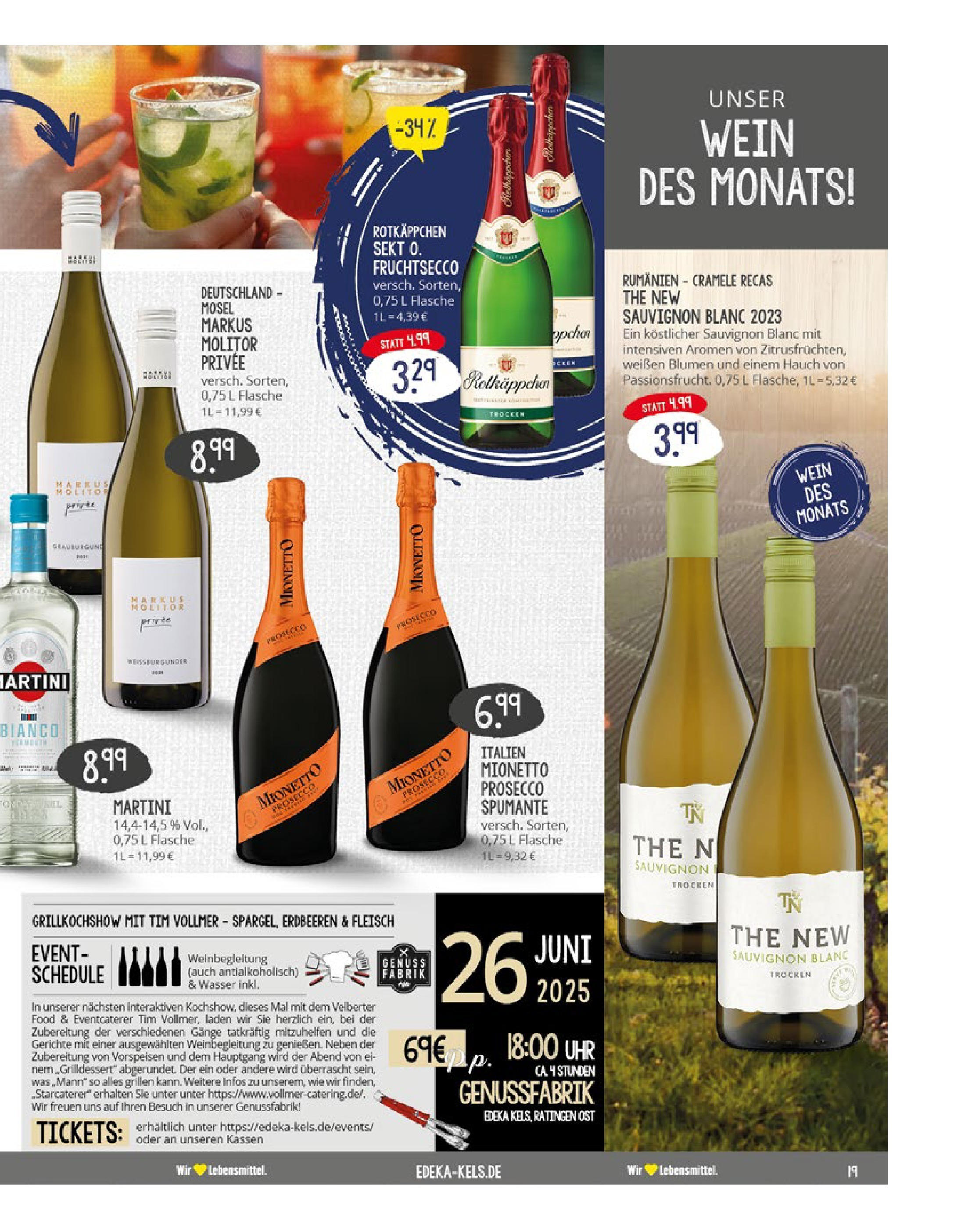 Edeka prospekt Ratingen	 (ab 15.06.2025) » Angebote Online | Seite: 19 | Produkte: Martini, Rotkäppchen, Wein, Fleisch