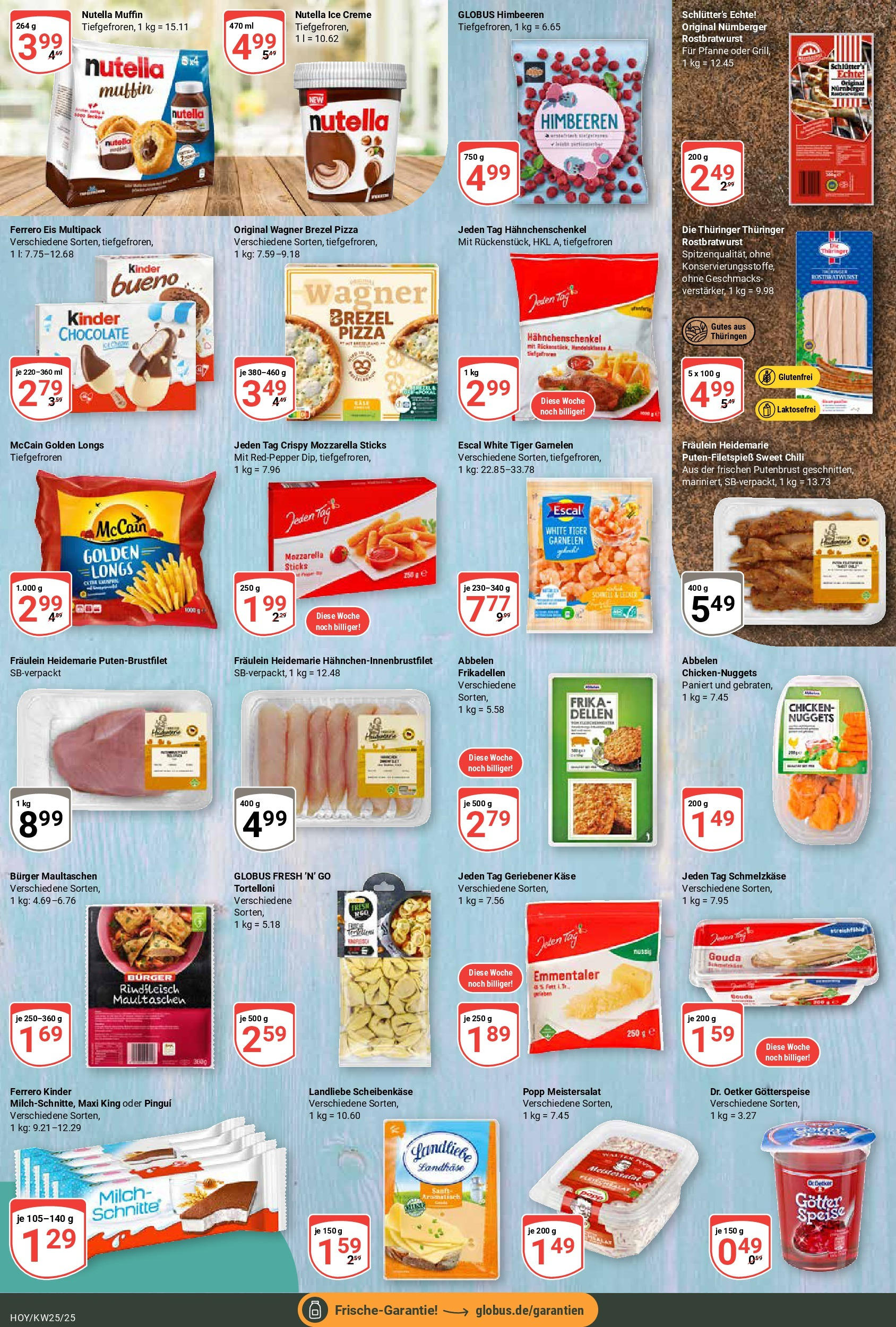 Globus prospekt Hoyerswerda	 (ab 15.06.2025) » Angebote online | Seite: 12 | Produkte: Nutella, Maultaschen, Rindfleisch, Eis