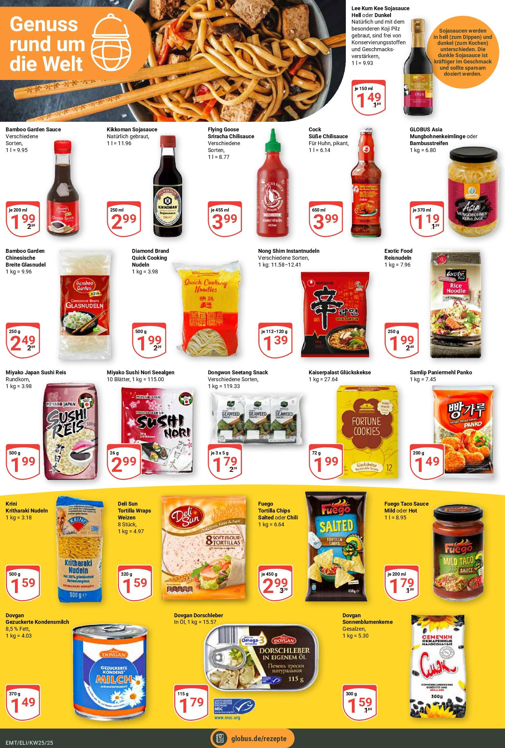 Globus prospekt Mittelhausen	 (ab 15.06.2025) » Angebote online | Seite: 18 | Produkte: Milch, Pasta, Reis, Chips