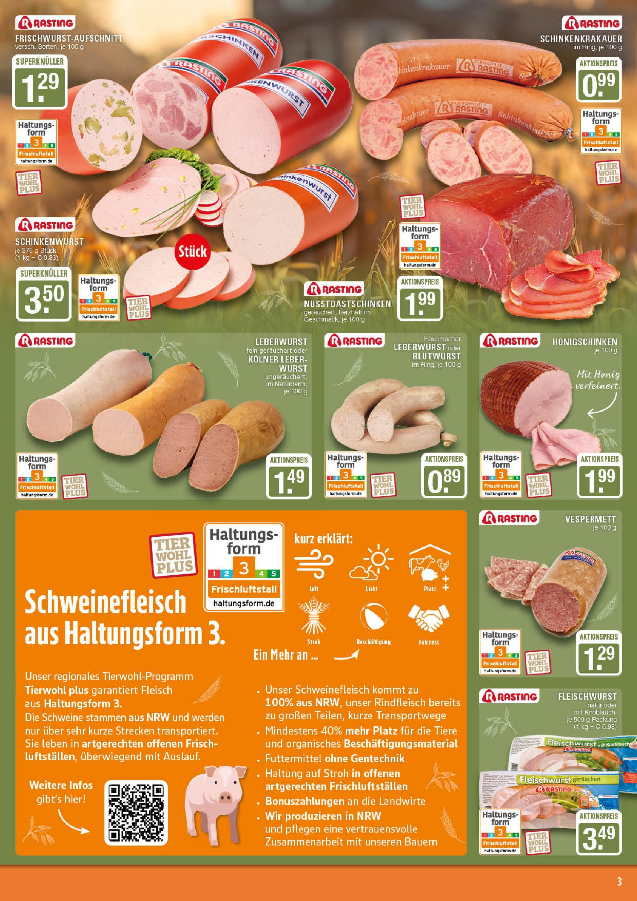 Edeka prospekt Marl	 (ab 15.06.2025) » Angebote Online | Seite: 3 | Produkte: Wurst, Schweinefleisch, Rindfleisch, Fleisch