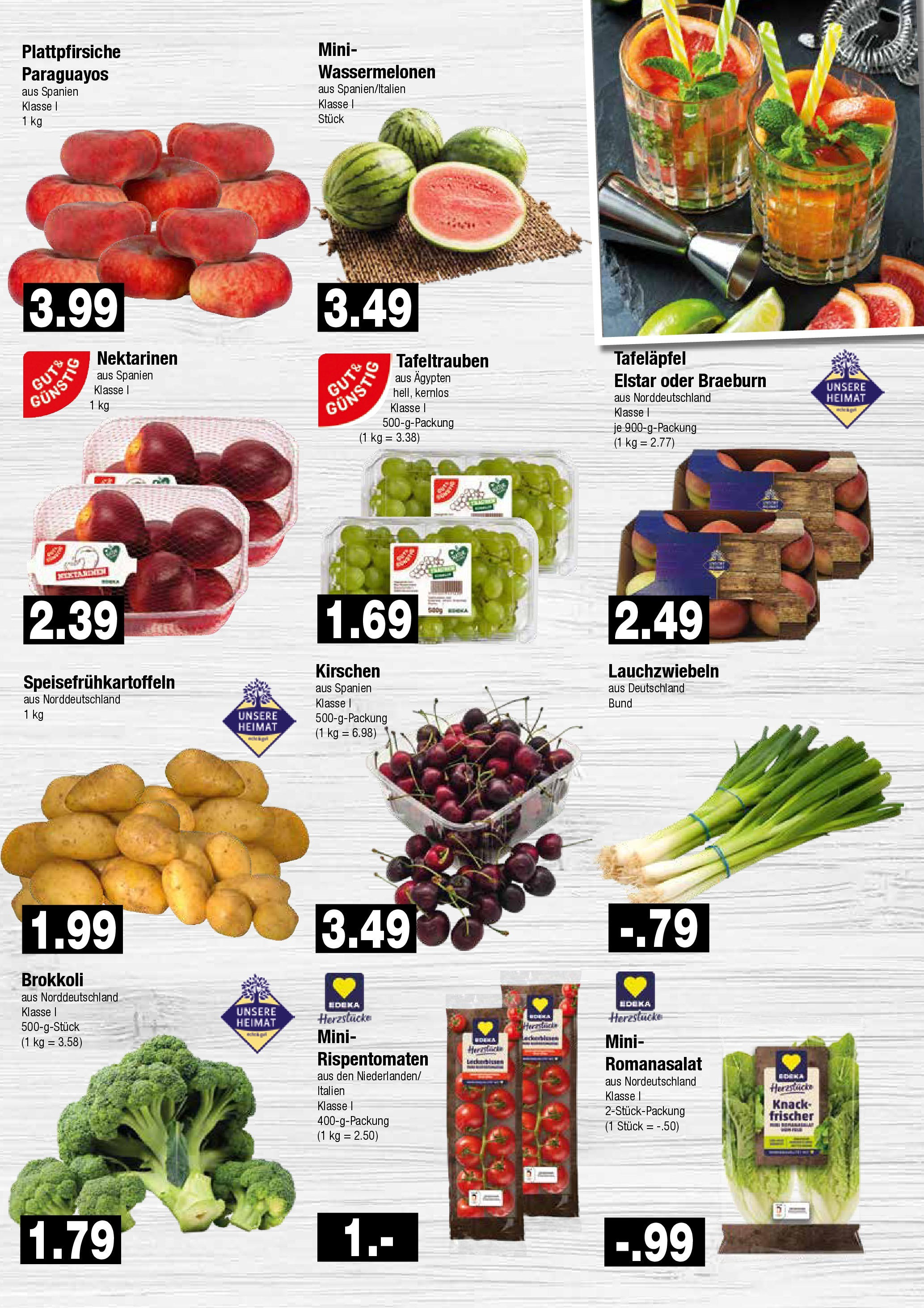 Edeka prospekt Hamburg	 (ab 15.06.2025) » Angebote Online | Seite: 3 | Produkte: Nektarinen, Kirschen, Brokkoli