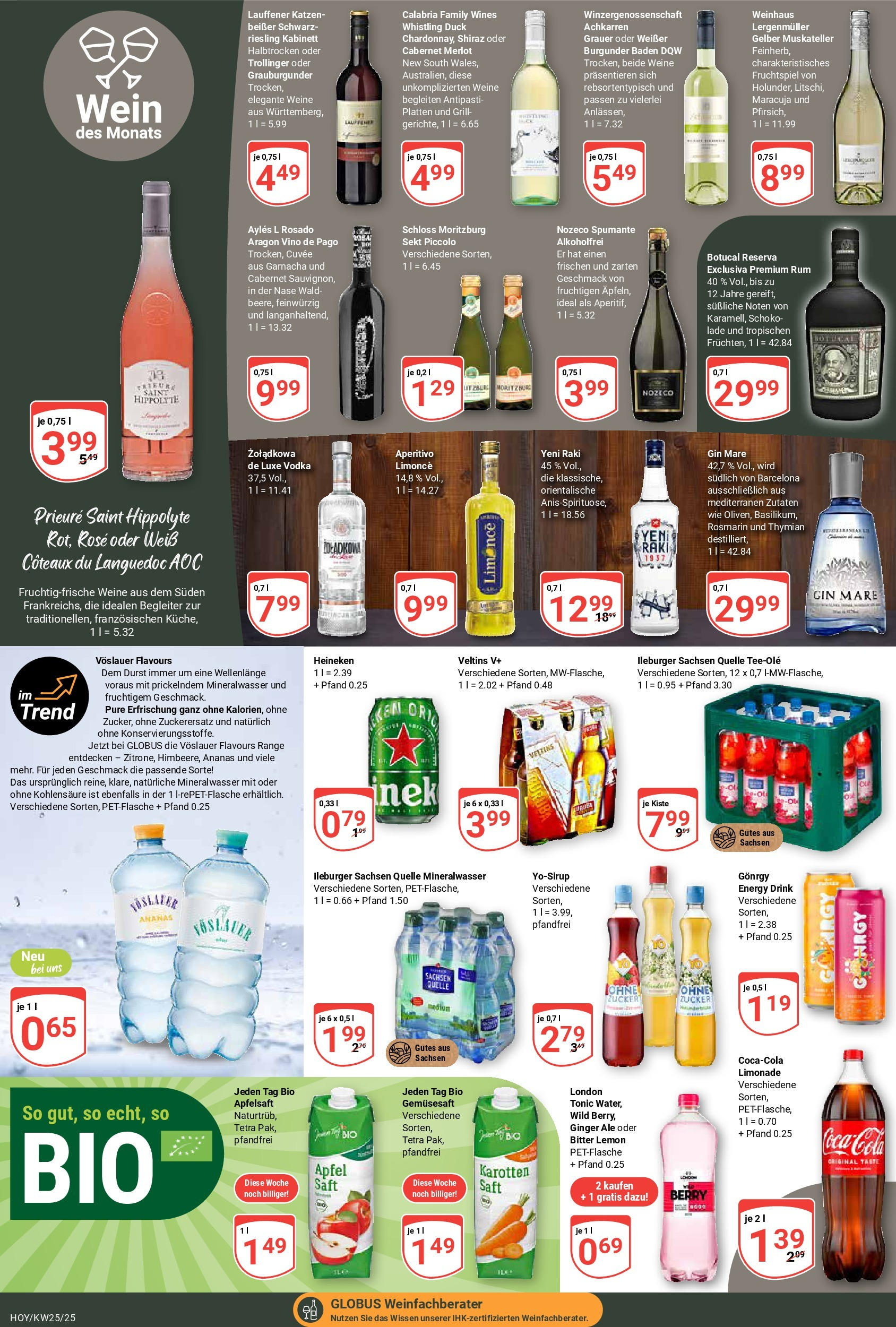 Globus prospekt Hoyerswerda	 (ab 15.06.2025) » Angebote online | Seite: 20 | Produkte: Merlot, Limonade, Mineralwasser, Apple
