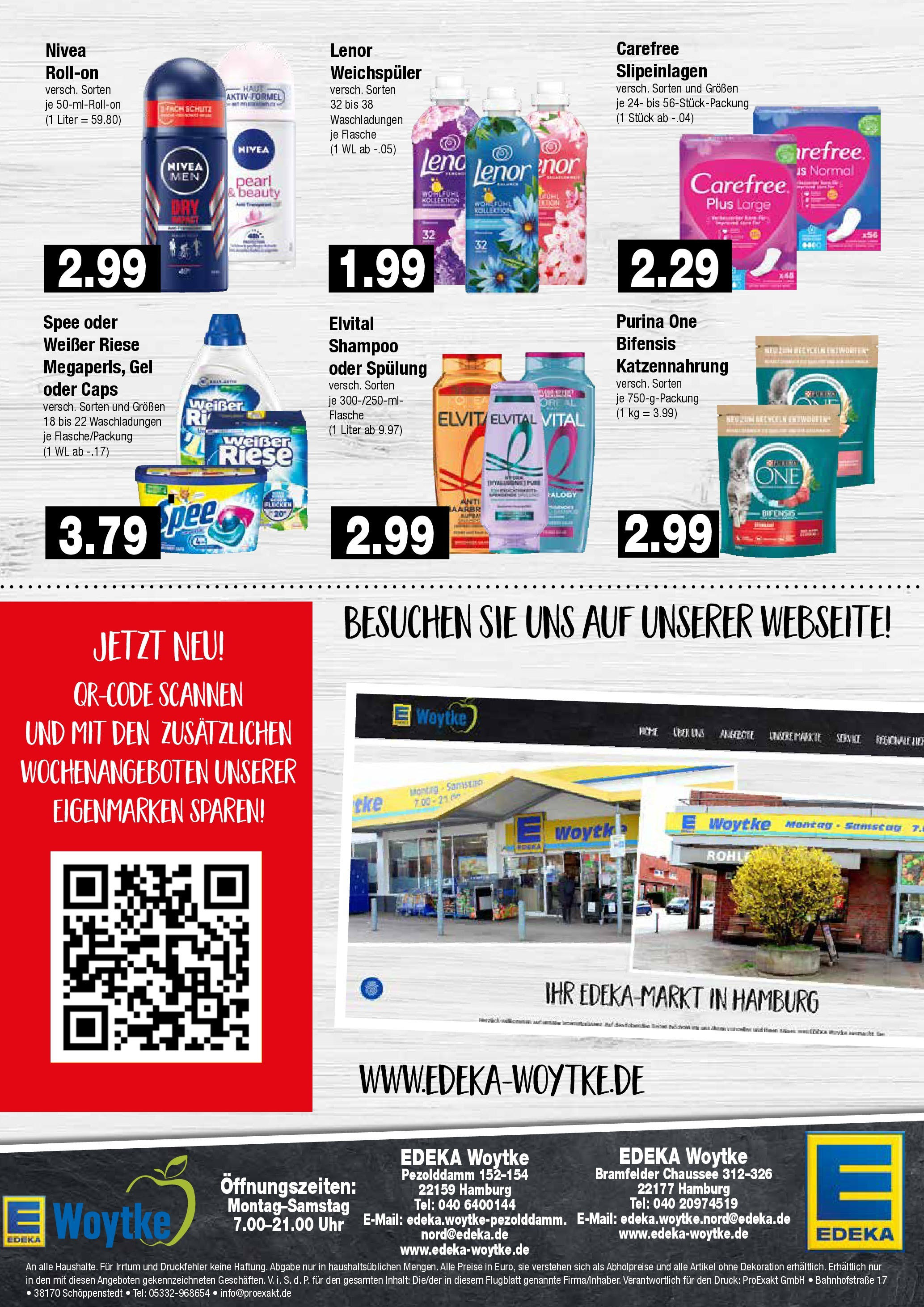 Edeka prospekt Hamburg	 (ab 15.06.2025) » Angebote Online | Seite: 8 | Produkte: Purina one, Lenor, Deodorant, Uhr