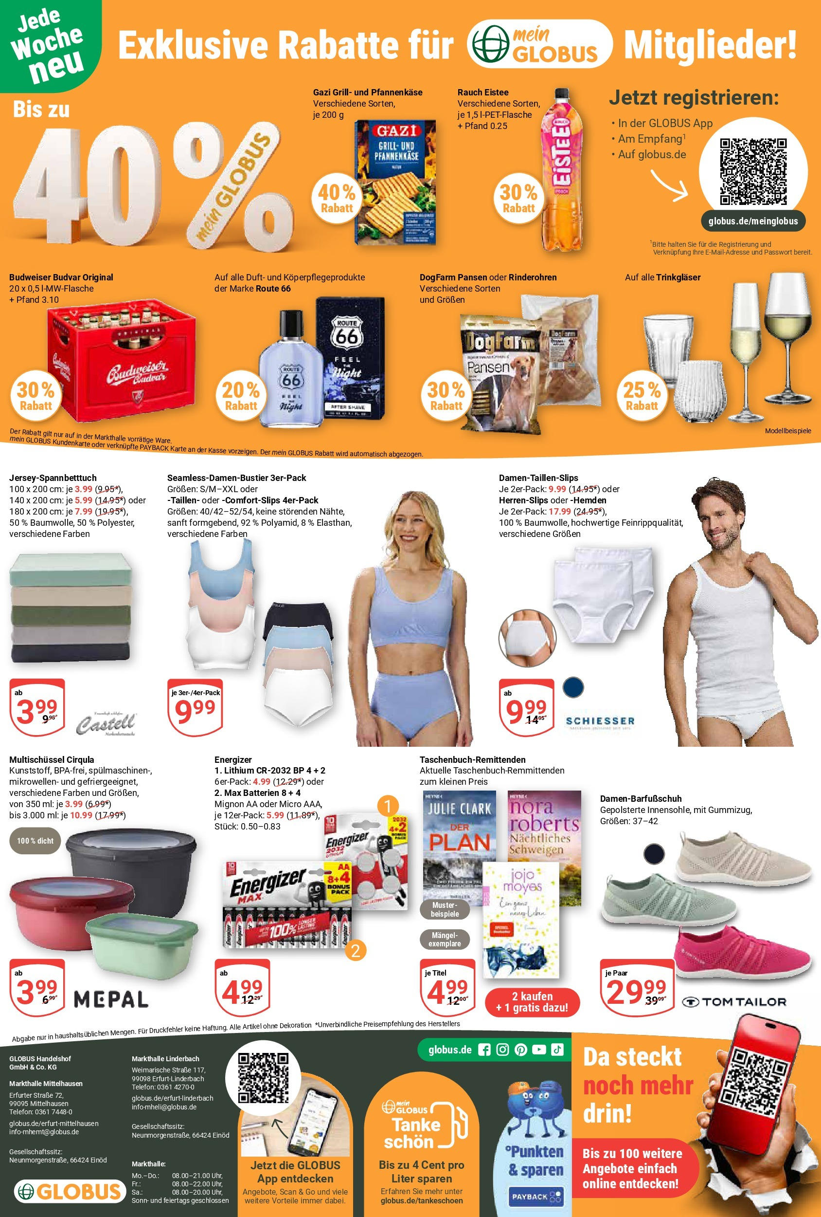 Globus prospekt Mittelhausen	 (ab 15.06.2025) » Angebote online | Seite: 26 | Produkte: Batterien, Duft, Budweiser, Telefon