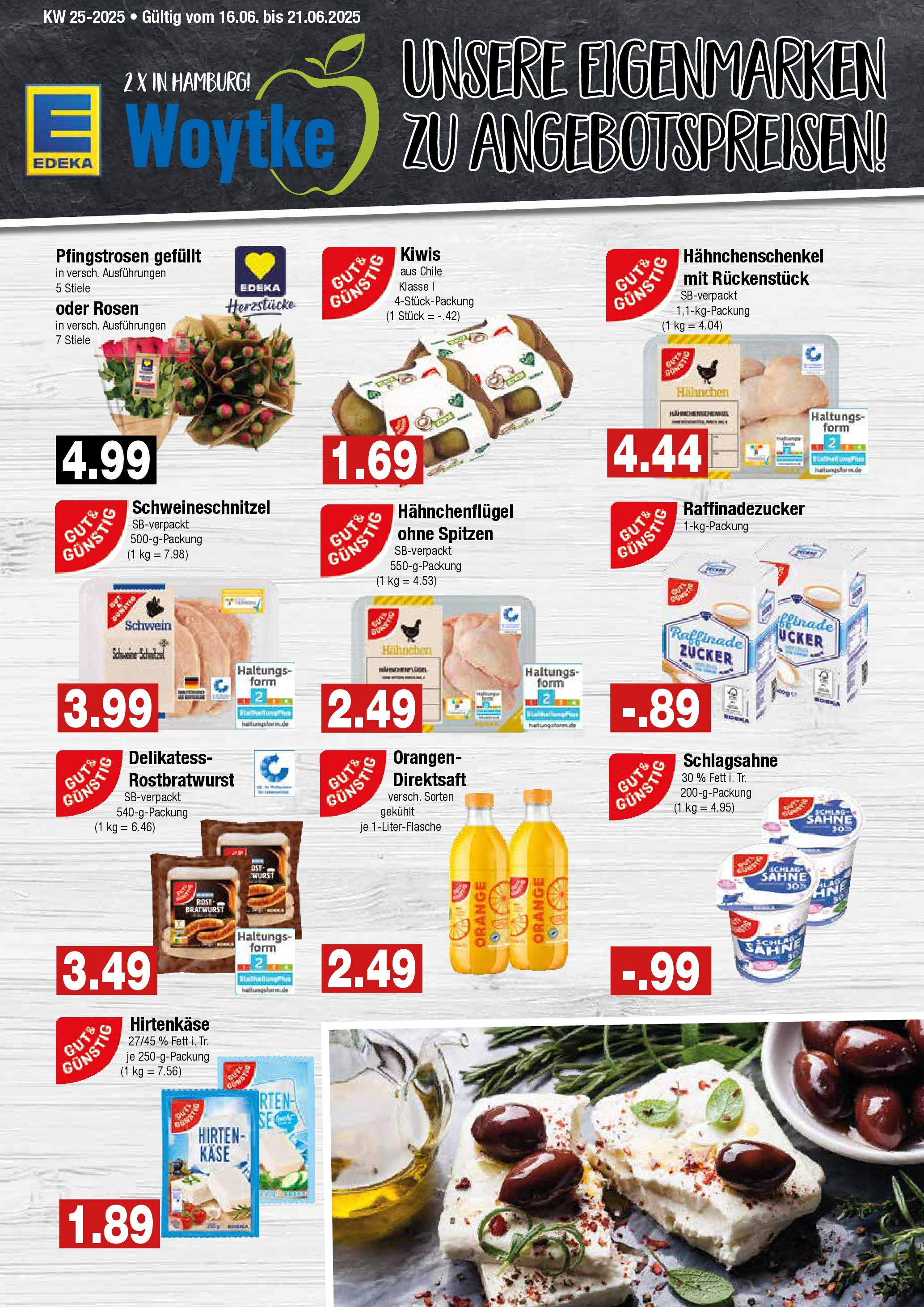 Edeka prospekt Hamburg	 (ab 15.06.2025) » Angebote Online | Seite: 9 | Produkte: Hahnchen, Feta, Bratwurst, Zucker