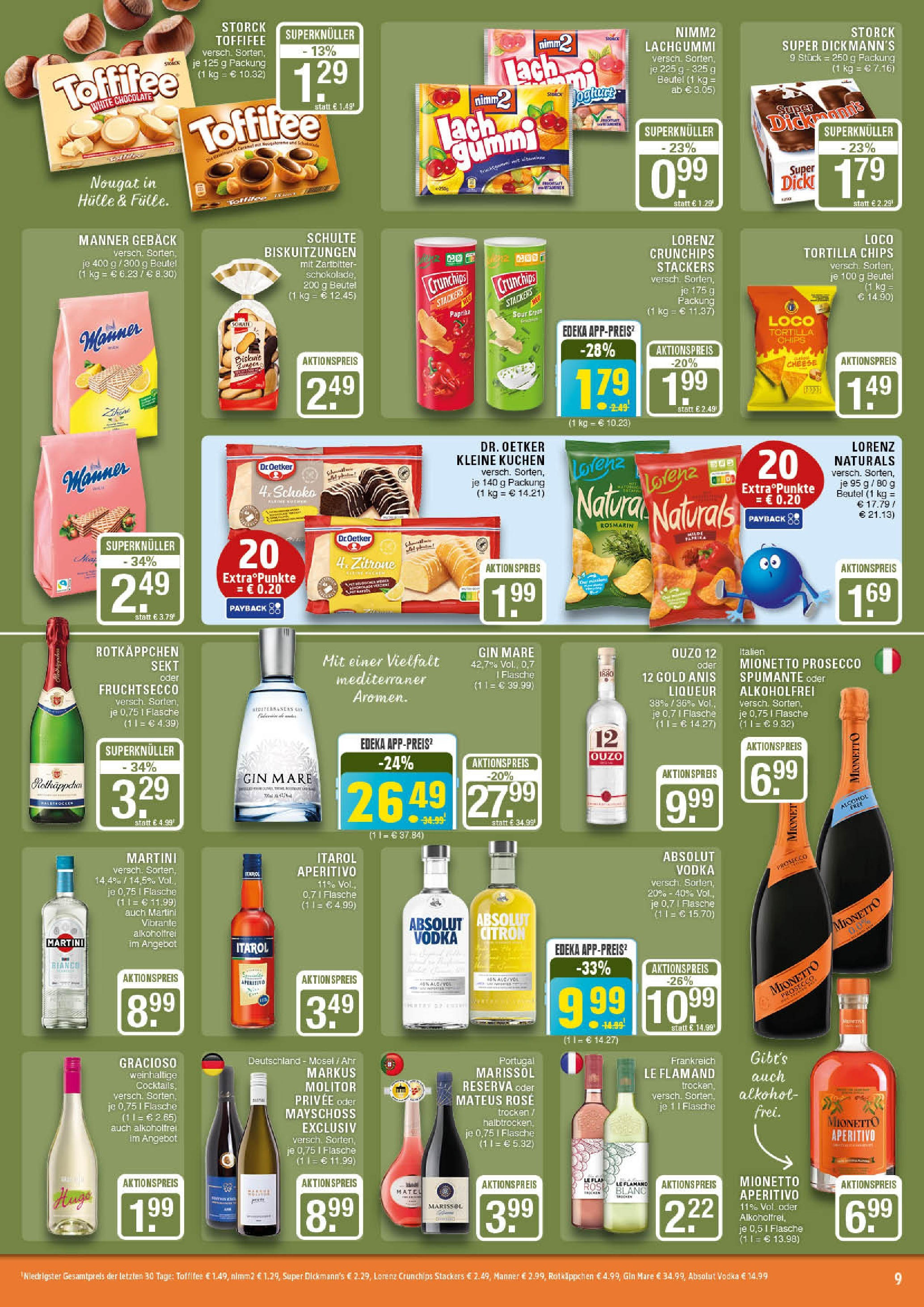 Edeka prospekt Marl	 (ab 15.06.2025) » Angebote Online | Seite: 9 | Produkte: Rotkappchen sekt, Martini, Fruchtsecco, Vodka