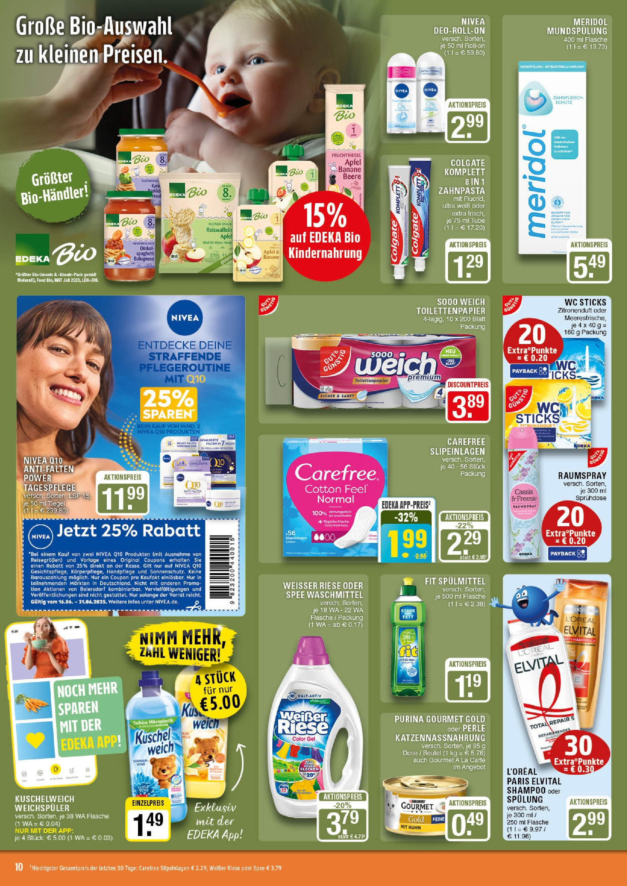 Edeka prospekt Marl	 (ab 15.06.2025) » Angebote Online | Seite: 10 | Produkte: Kuschelweich, Shampoo, Spülung, Toilettenpapier